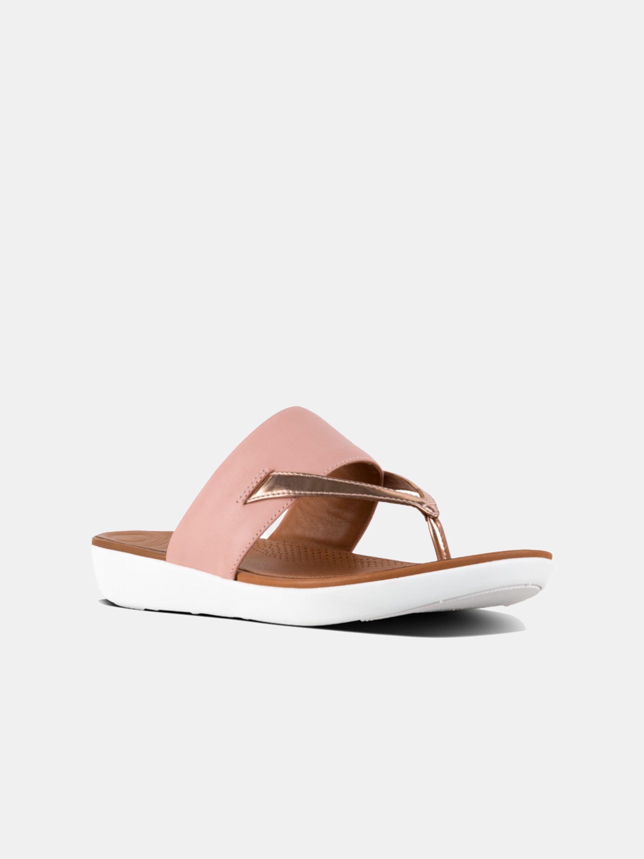 Fitflop Women's Delta Toe Post Leather Sandals #color_Pink