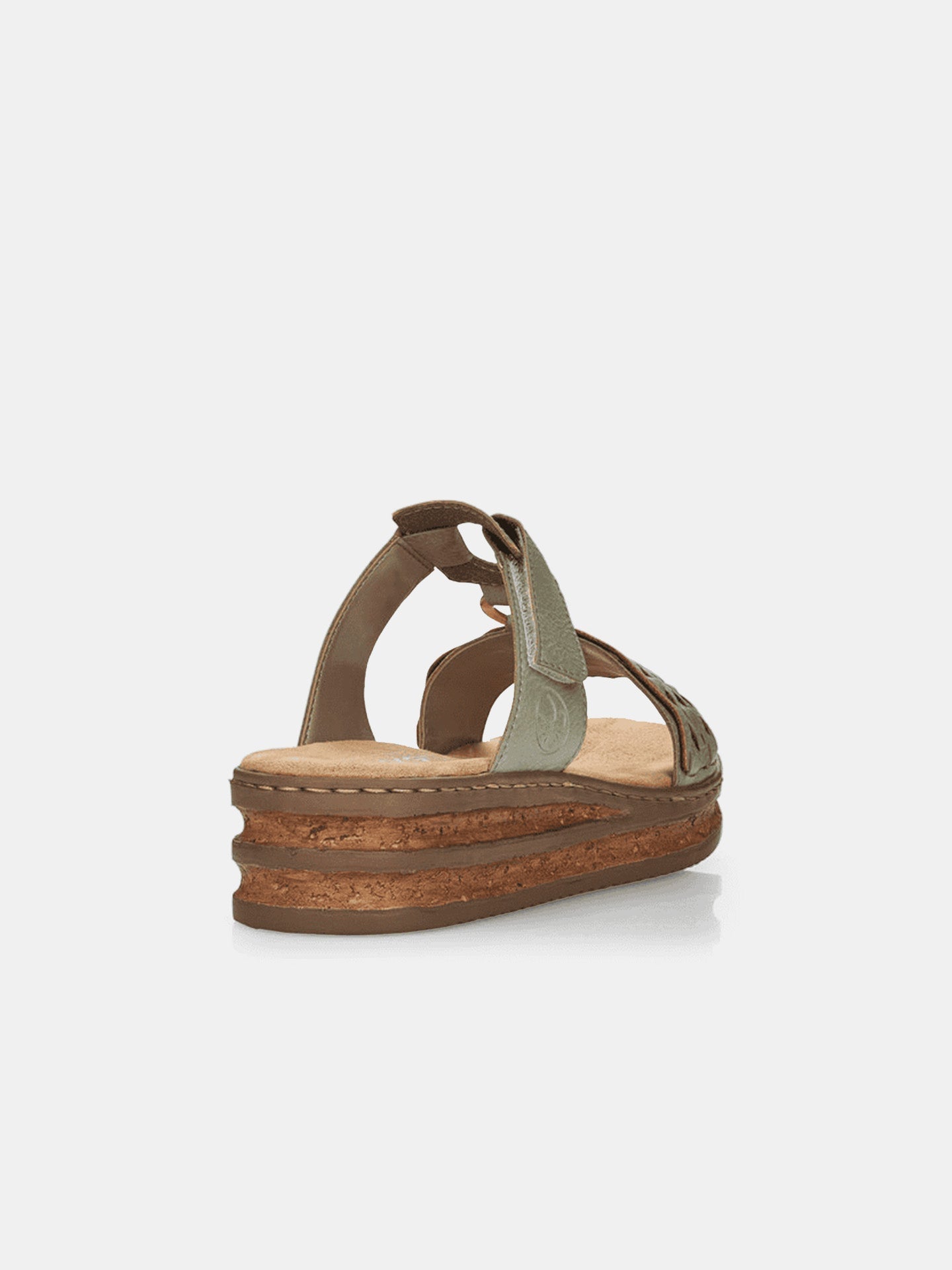 Rieker 629K9 Women's Slider Sandals #color_Green