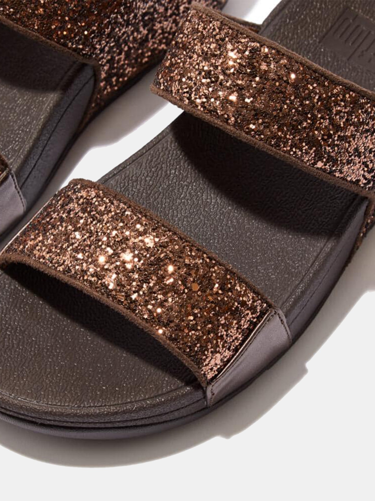 Fitflop Women's Lulu Glitter Slides #color_Brown