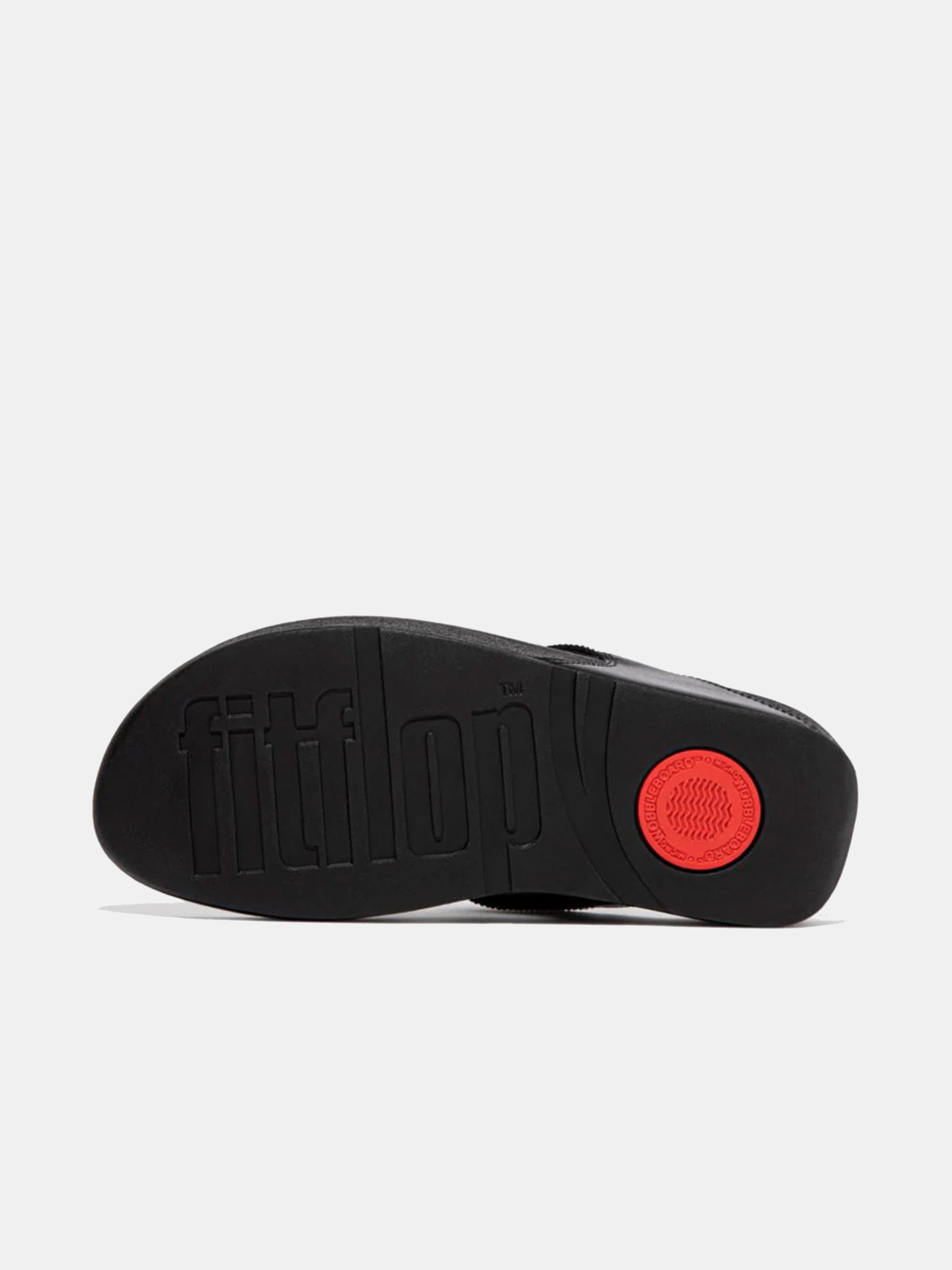 FitFlop Lulu Women's Lasercrystal Leather Toe-Post Sandals #color_Black