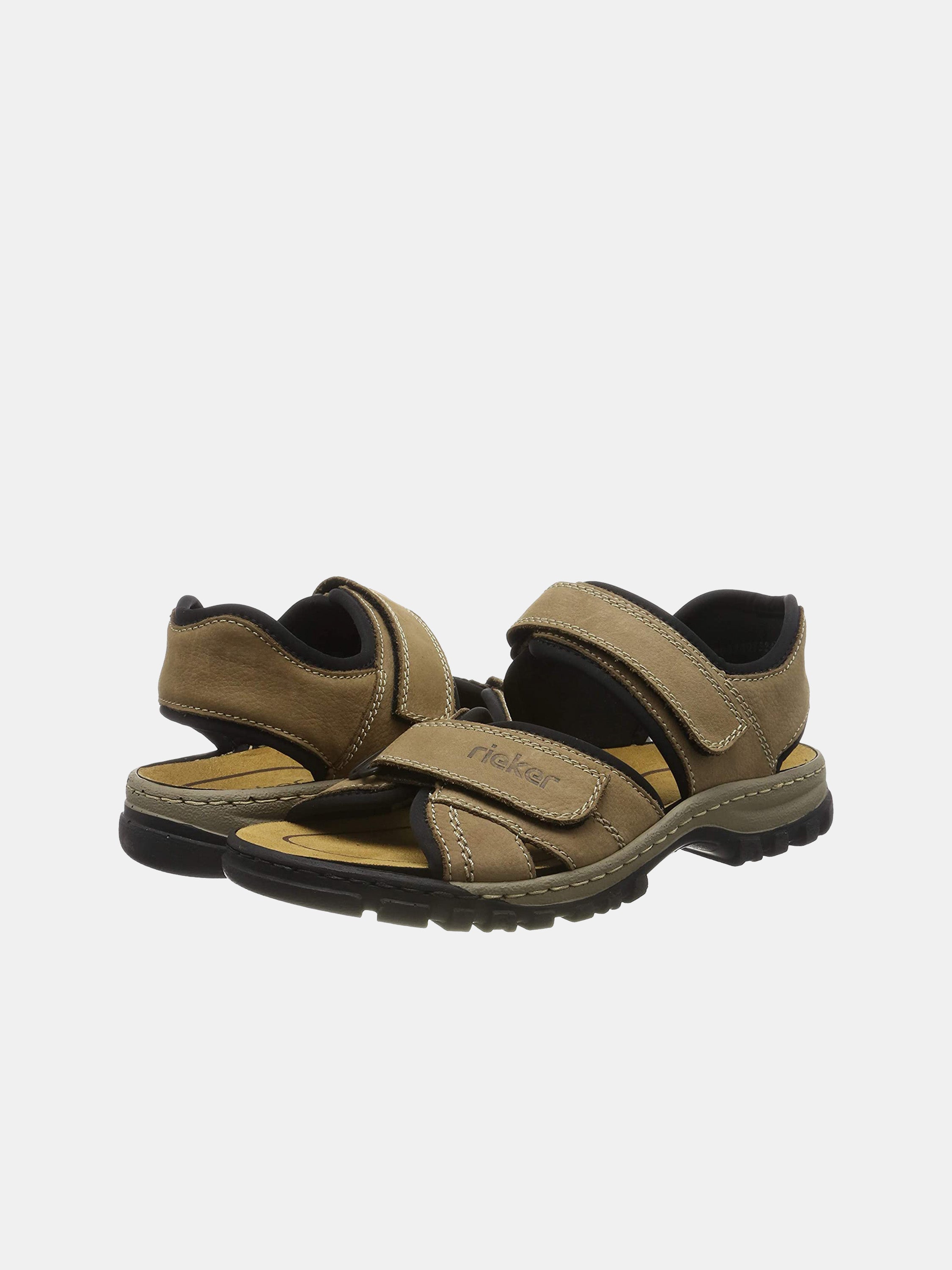 Rieker 25051 Men's Hook And Loop Sandals #color_Beige