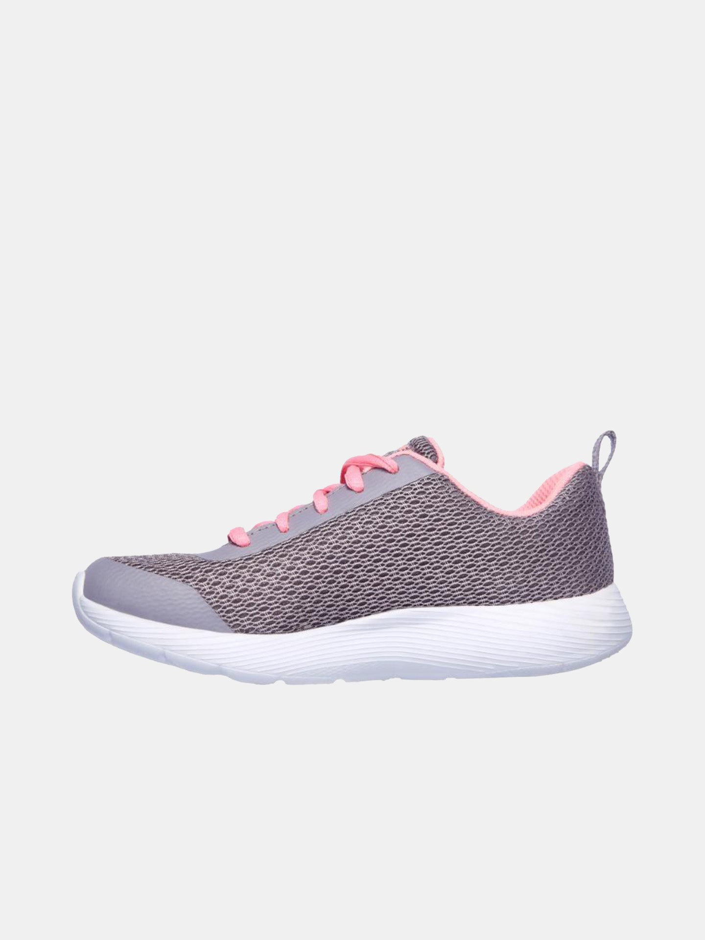 Skechers Girls Dyna-Lite - Ultra Dash Shoes #color_Gray / Pink