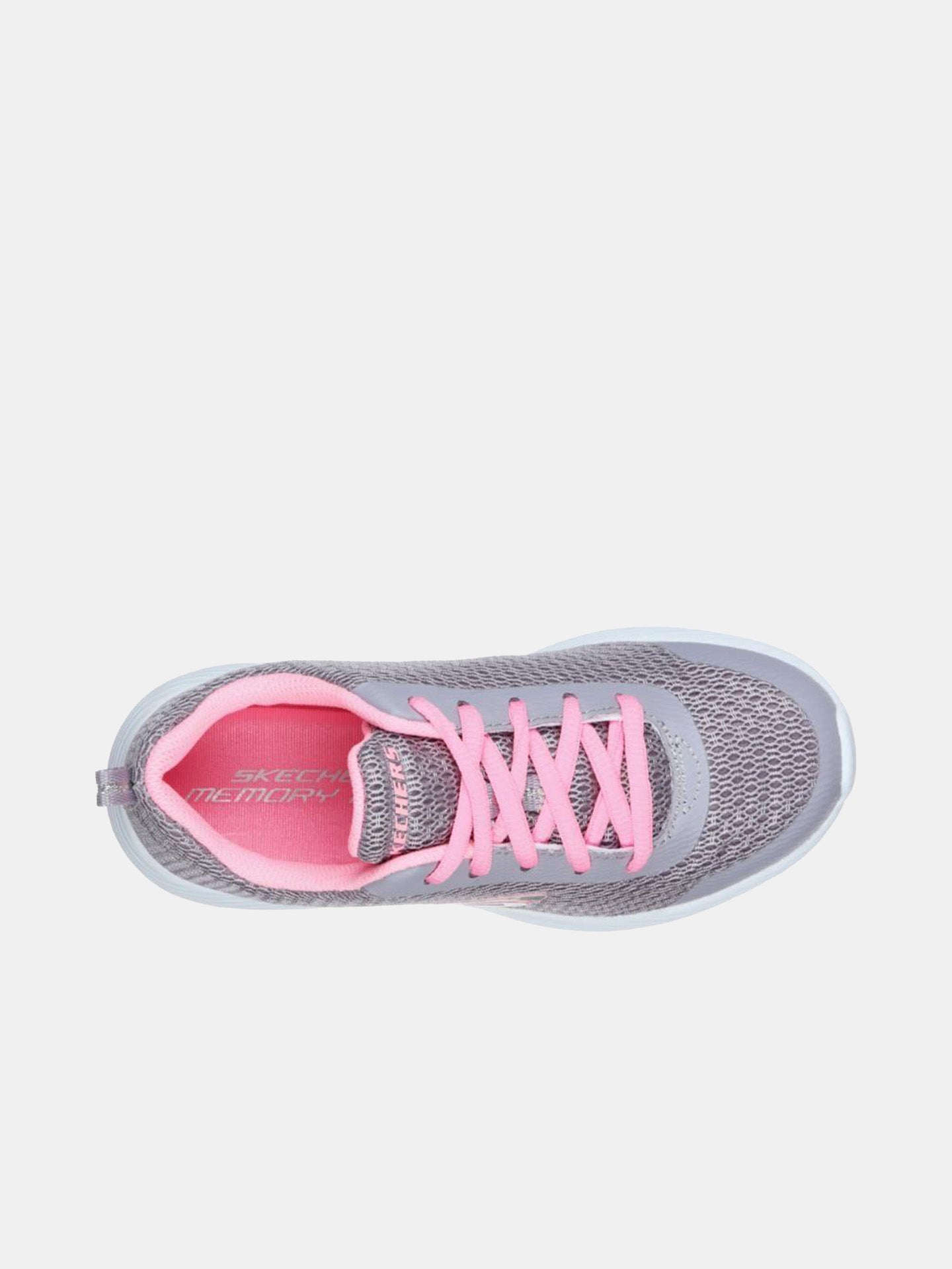 Skechers Girls Dyna-Lite - Ultra Dash Shoes #color_Gray / Pink