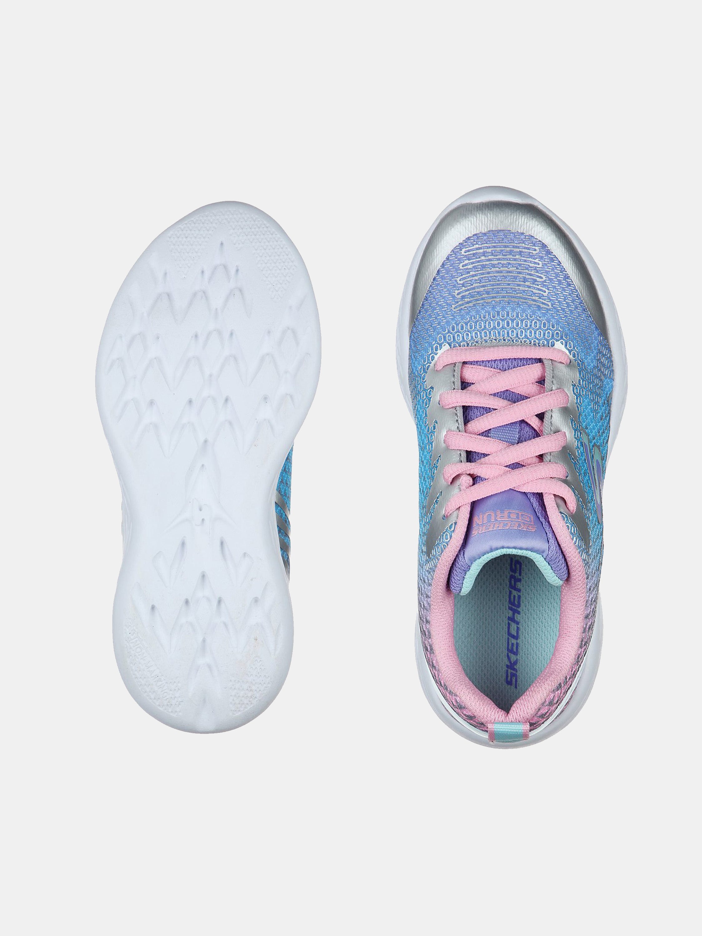 Skechers Girls GOrun 600 - Bright Sprints Trainers #color_Silver