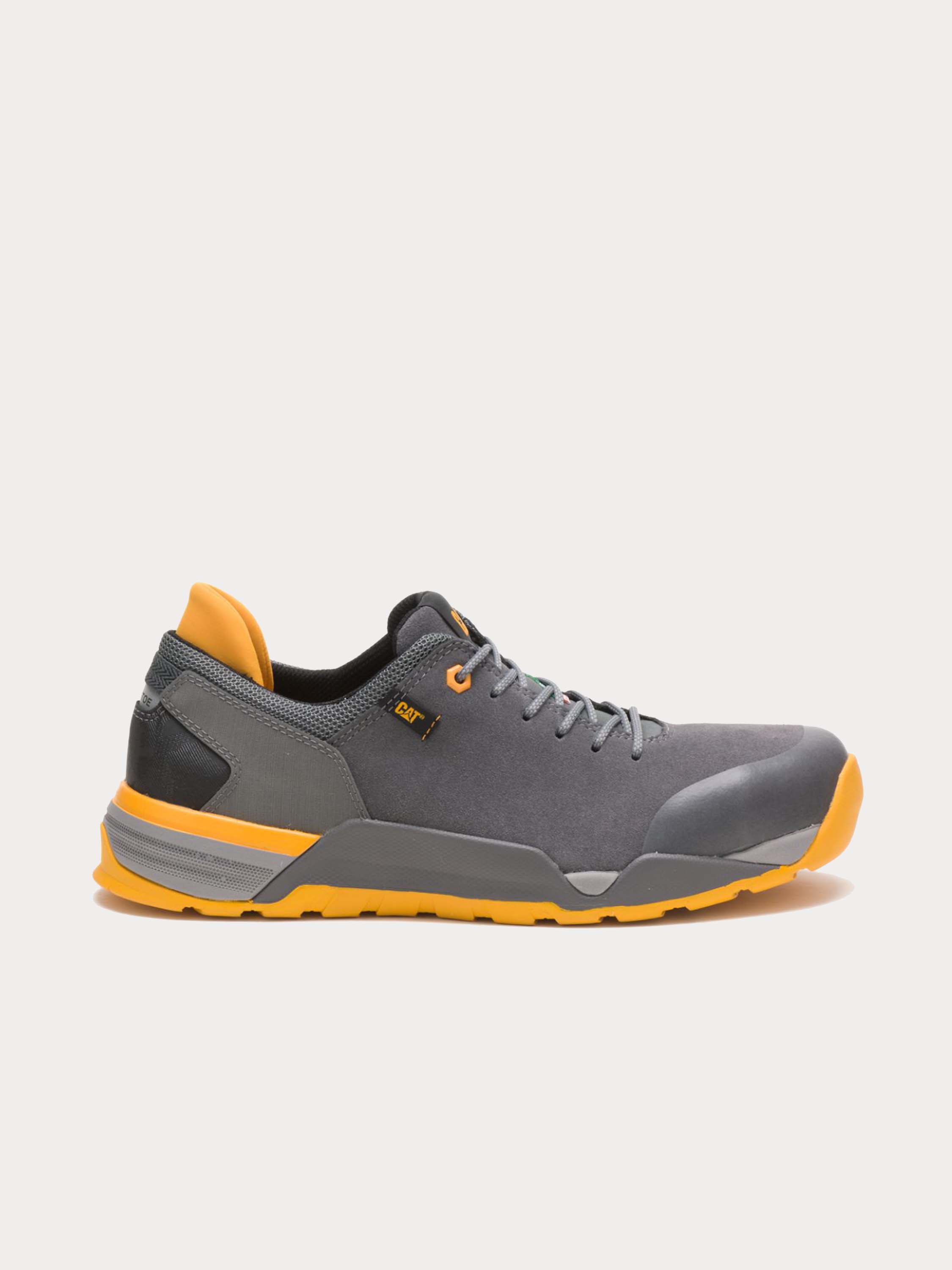 Caterpillar Men's Sprint Suede Alloy Toe CSA Safety Shoe #color_Gray
