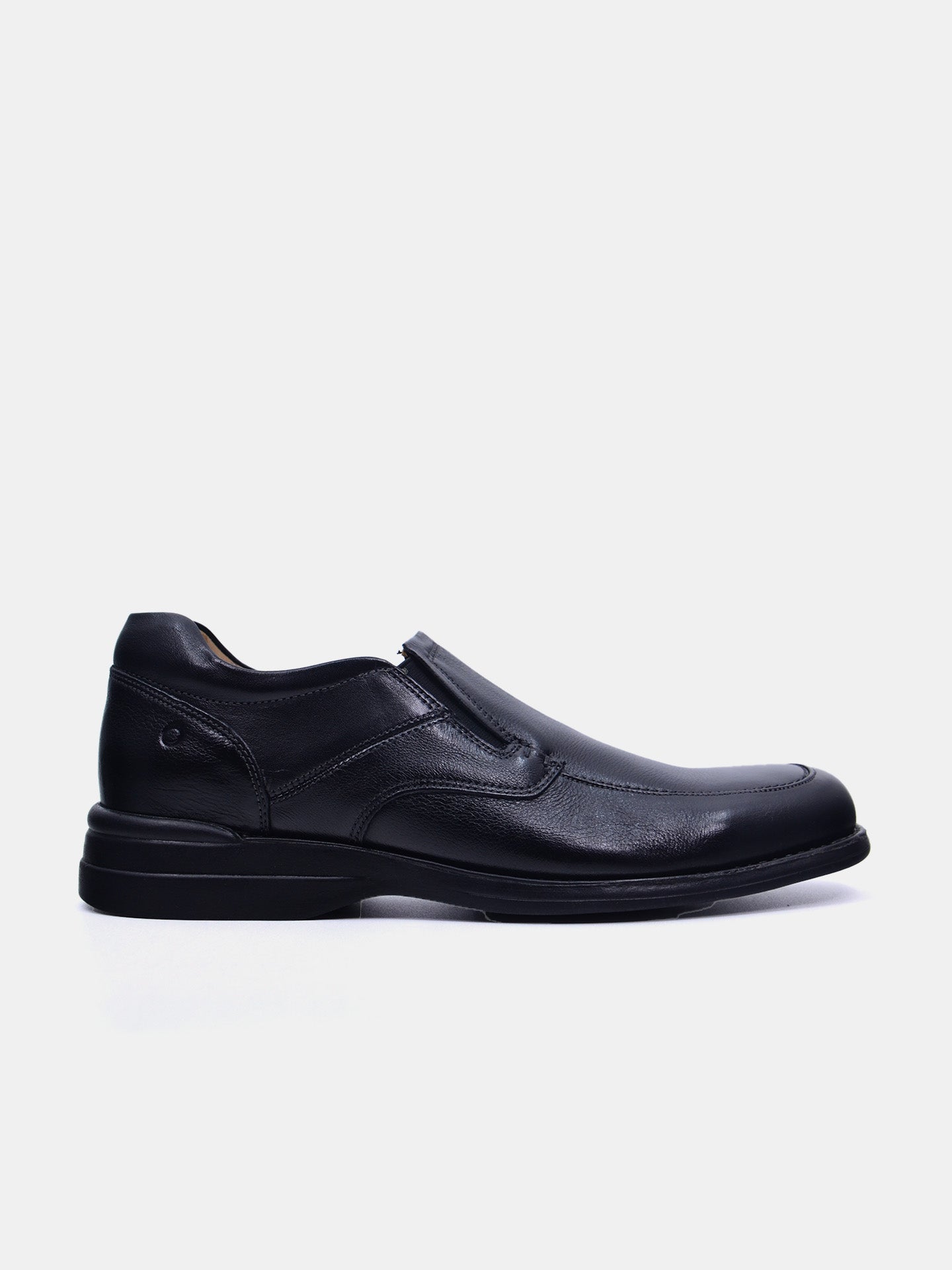 Democrata Men's Flex Cushion Leather Moccasin #color_Black