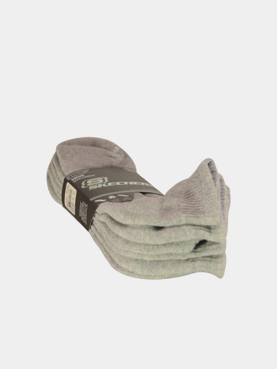 Skechers 3 Pack Unisex 1/2 Terry Qtr Crew #color_Gray