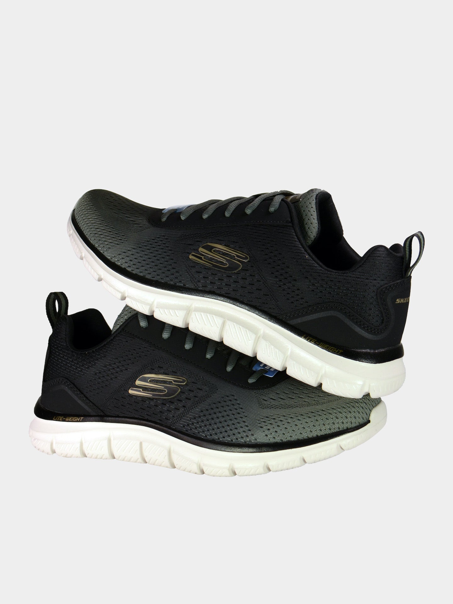 Skechers Men's Track - Ripkent Trainers #color_Green