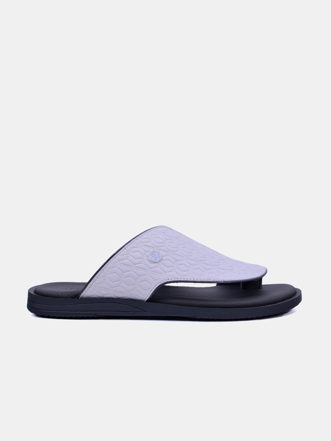 Barjeel Uno 175-044 Men's Sliders Sandals #color_White