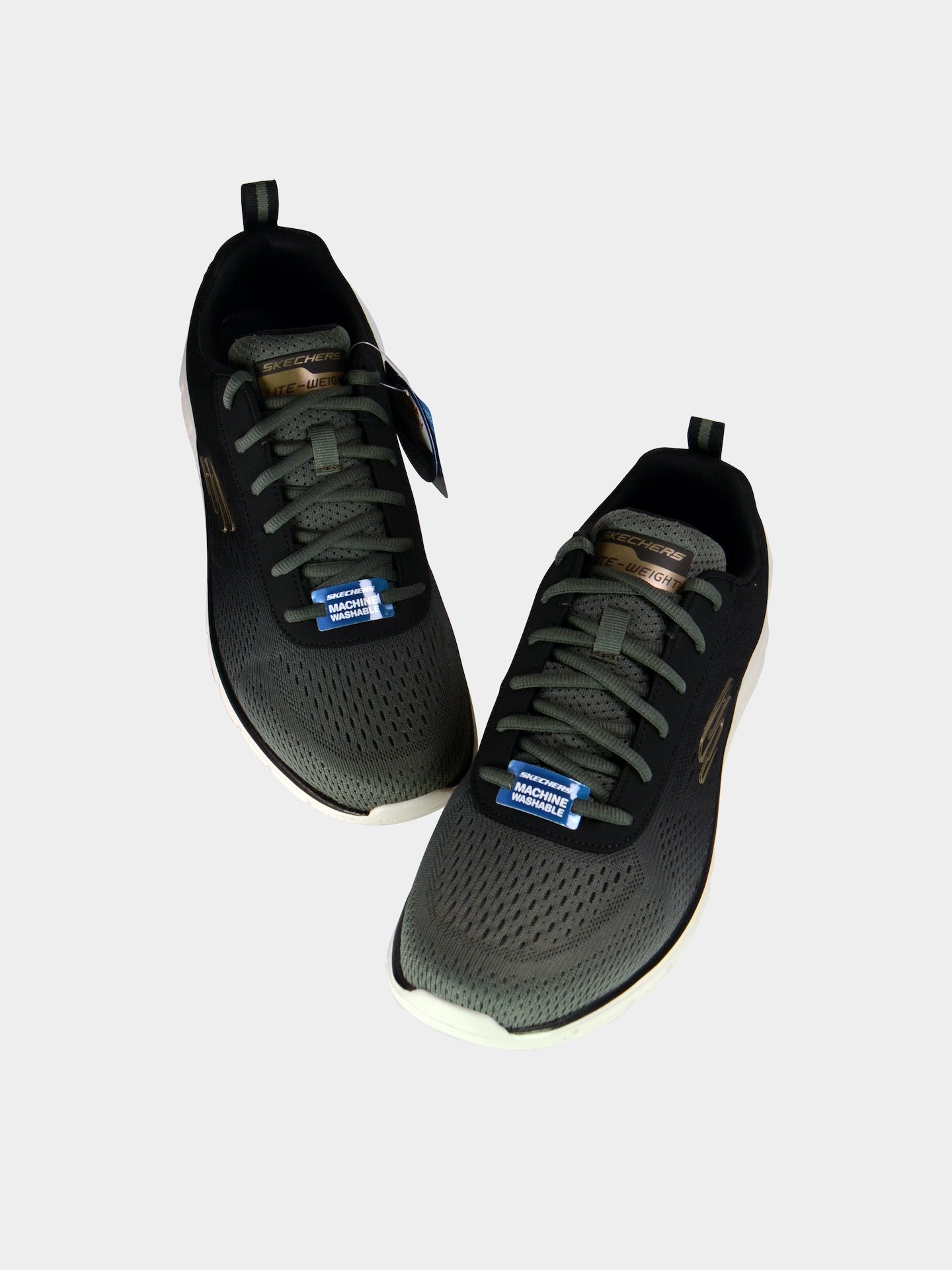 Skechers Men's Track - Ripkent Trainers #color_Green