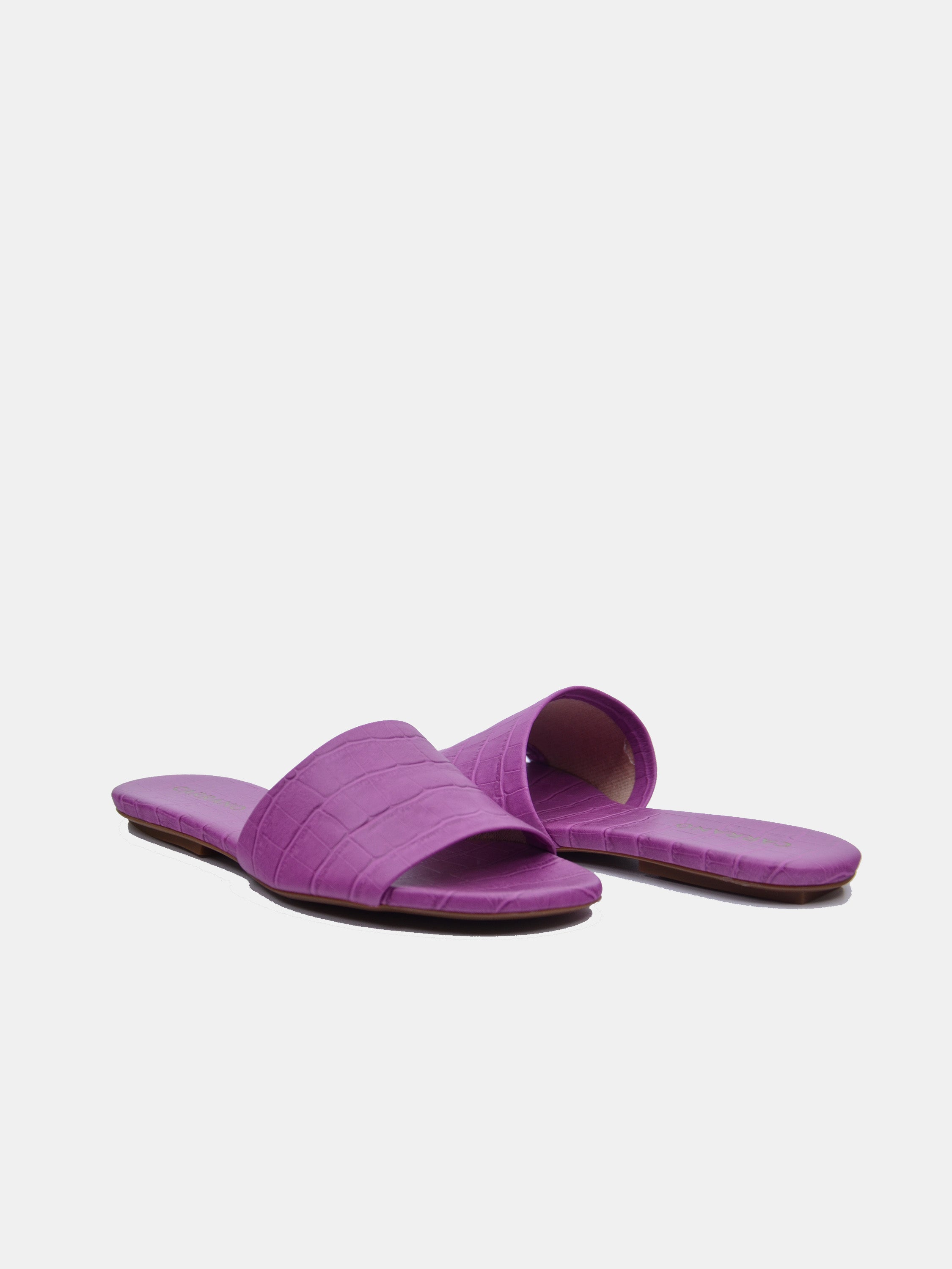 Carrano Women's Flat Slide Bold Sandals #color_Purple