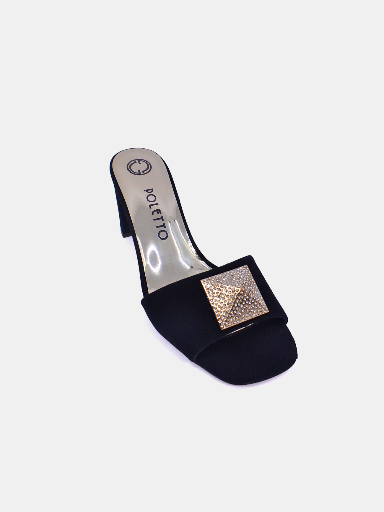 Poletto 4183174 Women's Heeled Sandals #color_Black