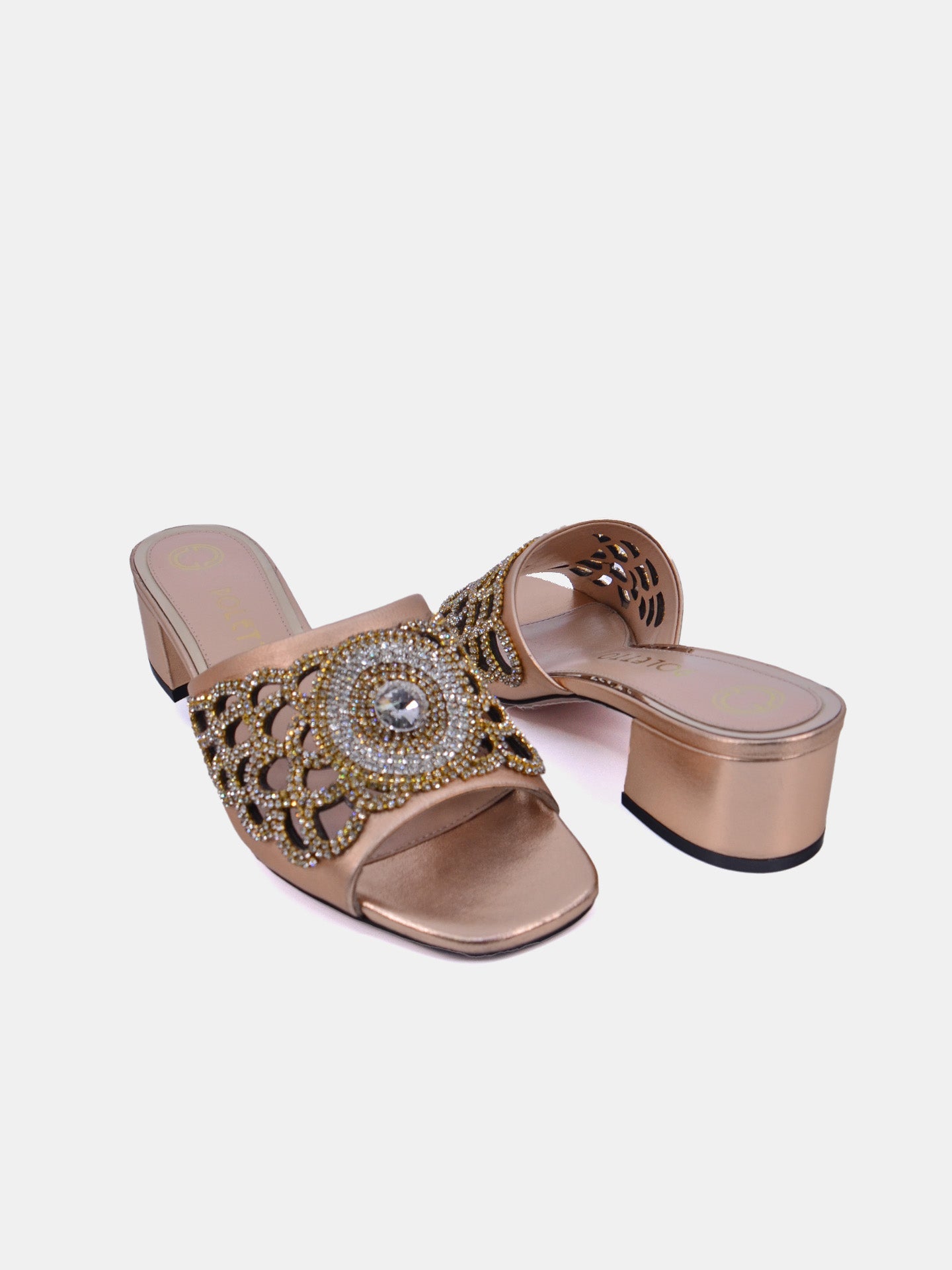 Poletto 54412 Women's Heeled Sandals #color_Brown