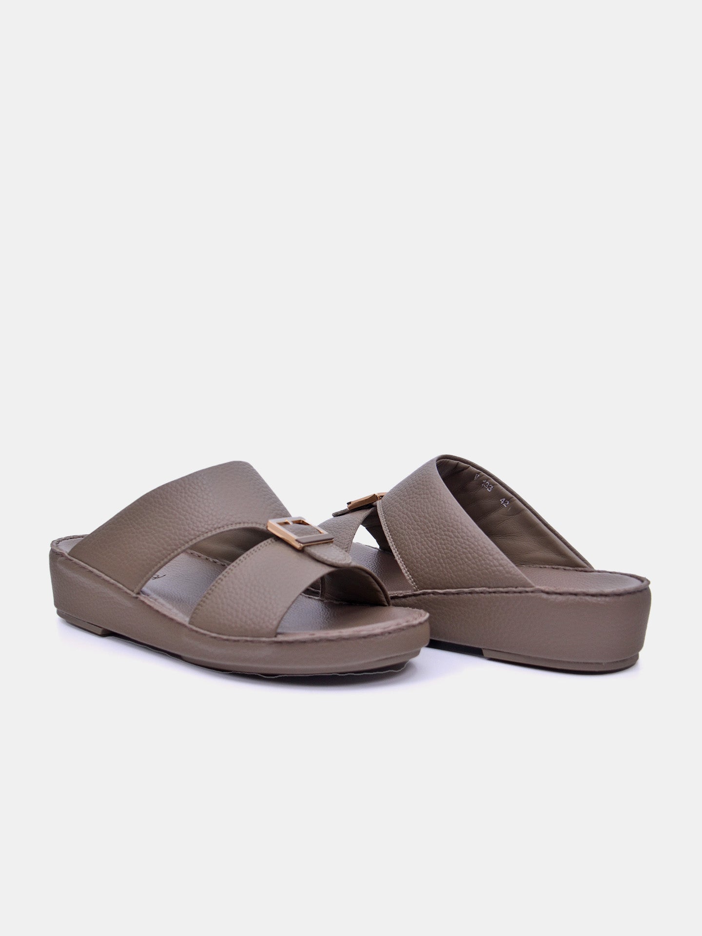 Barjeel Uno V-133 Men's Arabic Sandals #color_Gray