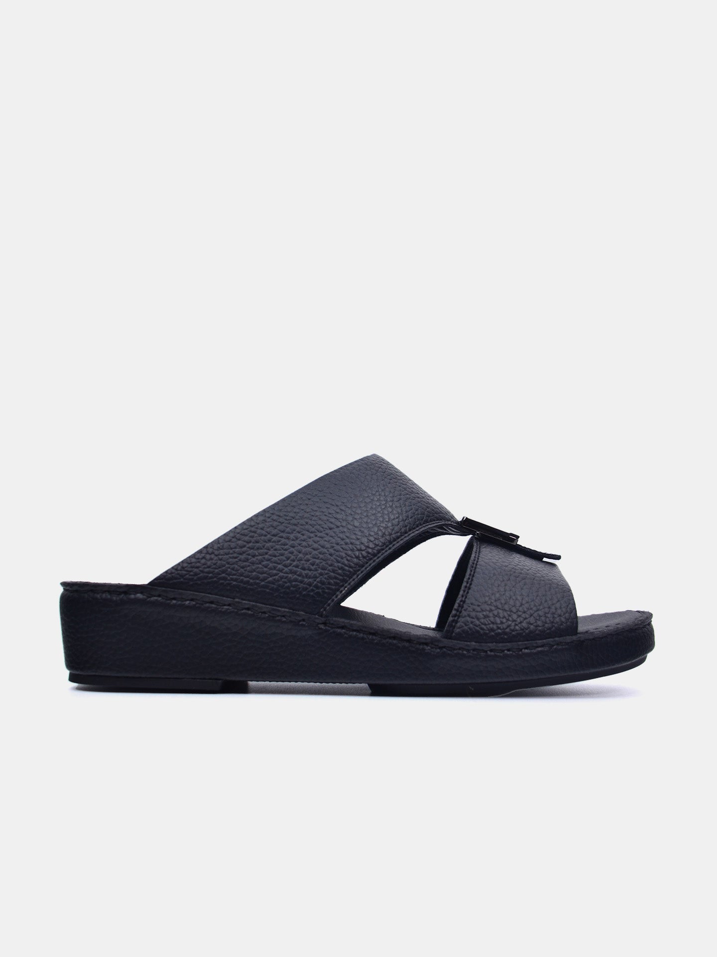 Barjeel Uno V-133 Men's Arabic Sandals #color_Black