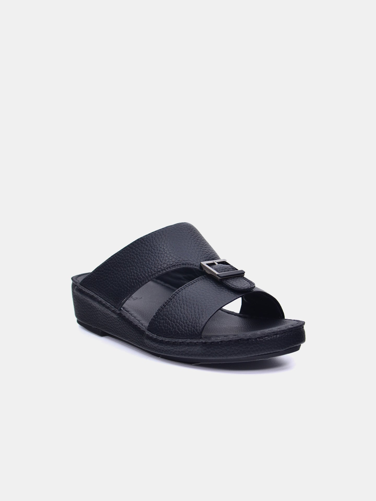 Barjeel Uno V-133 Men's Arabic Sandals #color_Black