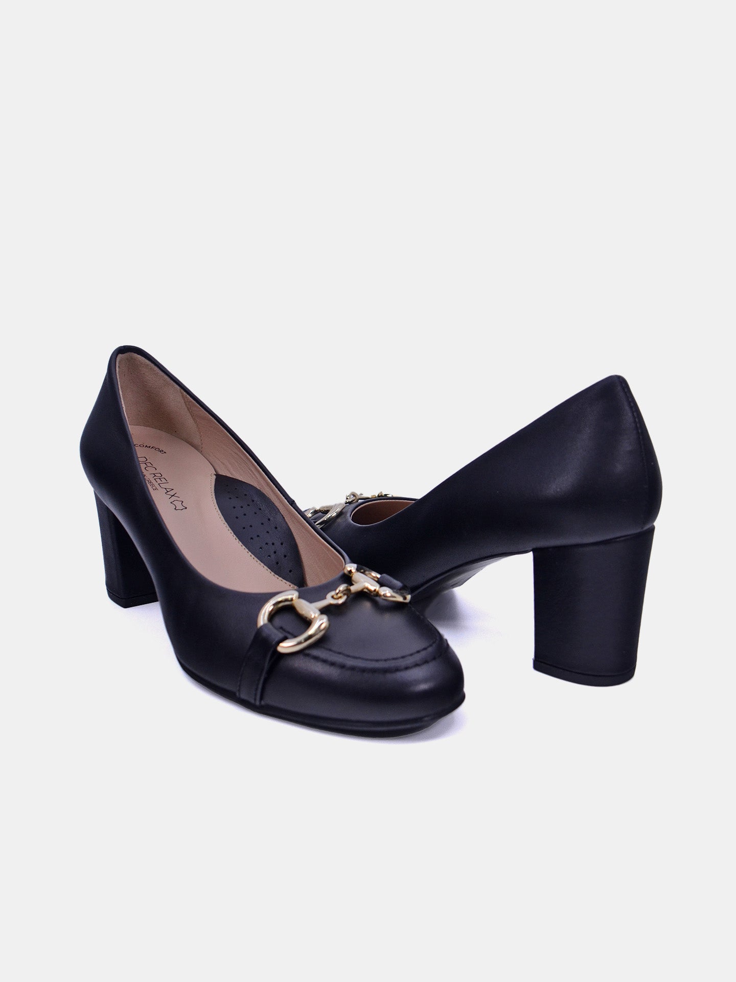 DFC Relax H-61003 Women's Heeled Shoes #color_Black