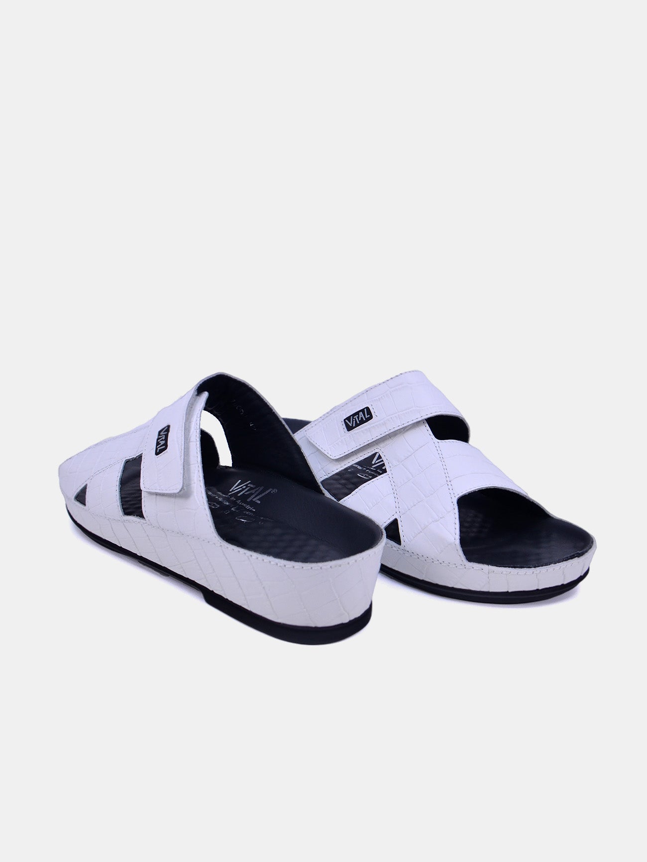 Vital 74004S Men's Slider Sandals #color_White