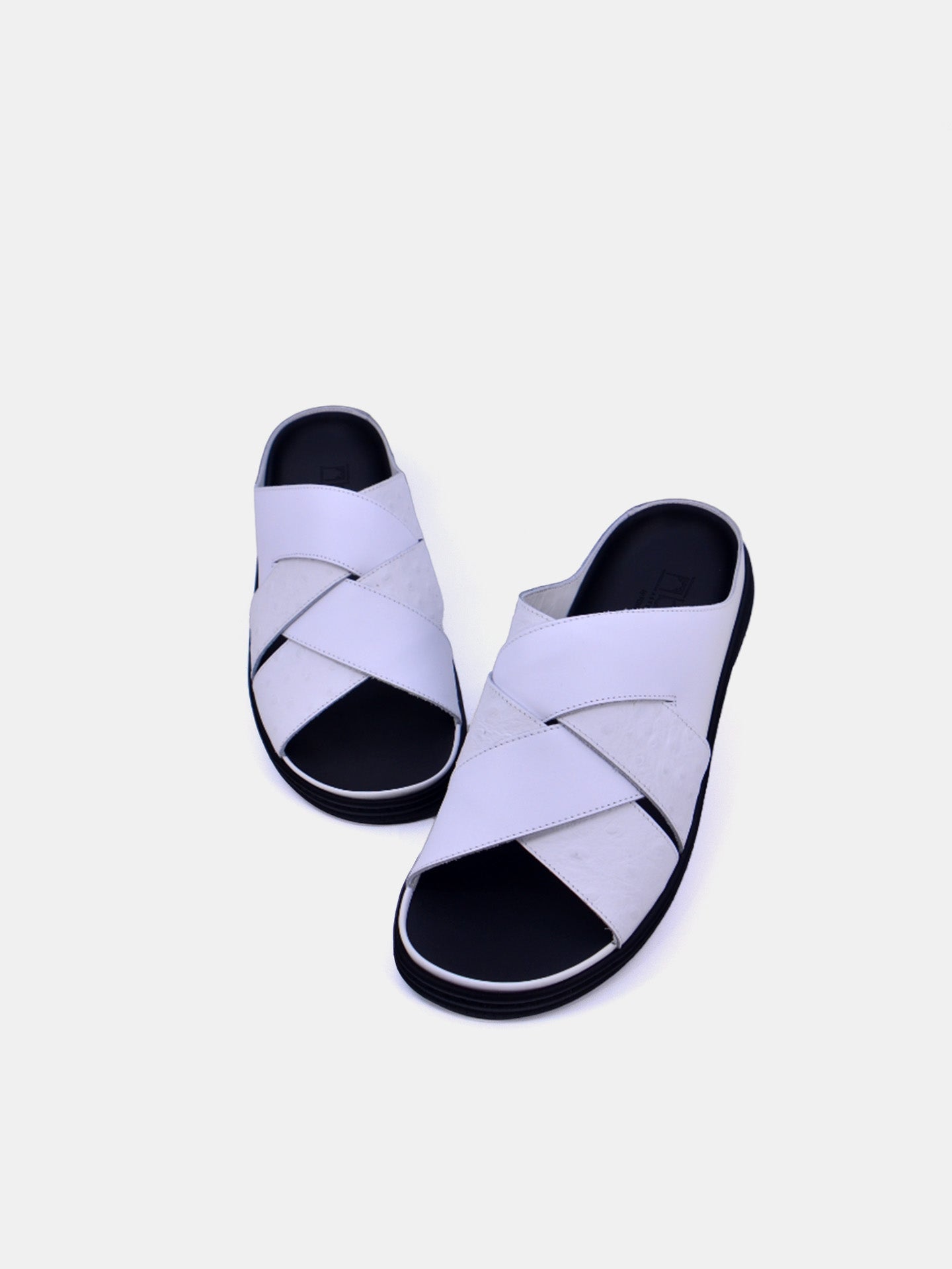 Barjeel Uno 2339 Men's Arabic Sandals #color_White