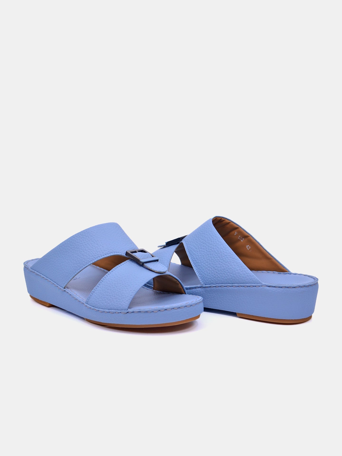 Barjeel Uno V-133 Men's Arabic Sandals #color_Blue