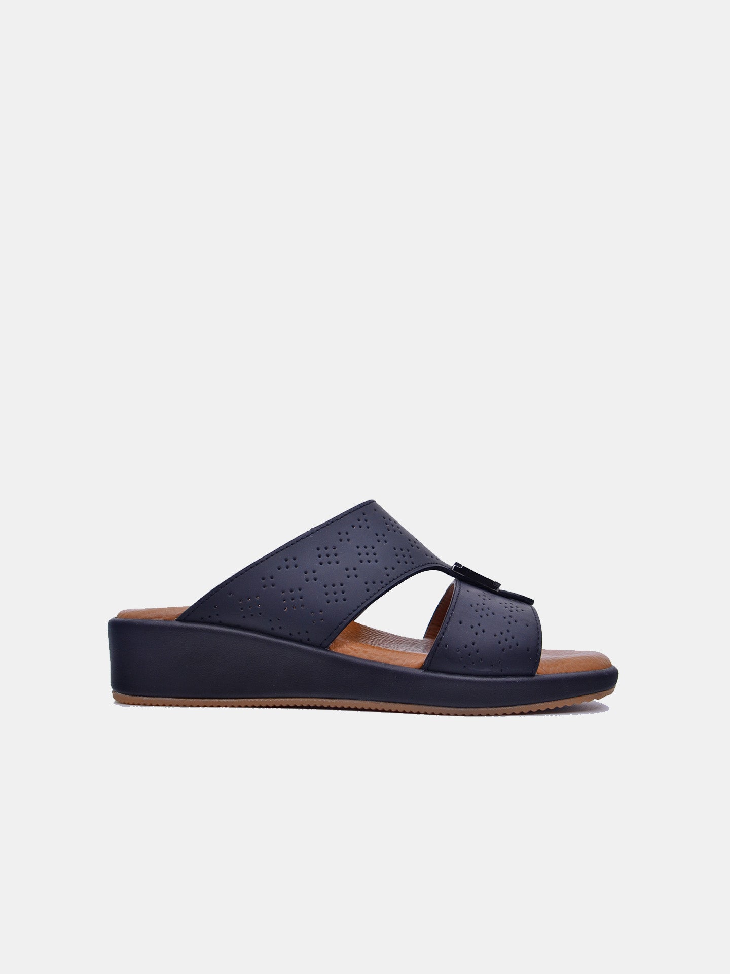 Barjeel Uno MSA-119 Boys Arabic Sandals #color_Black