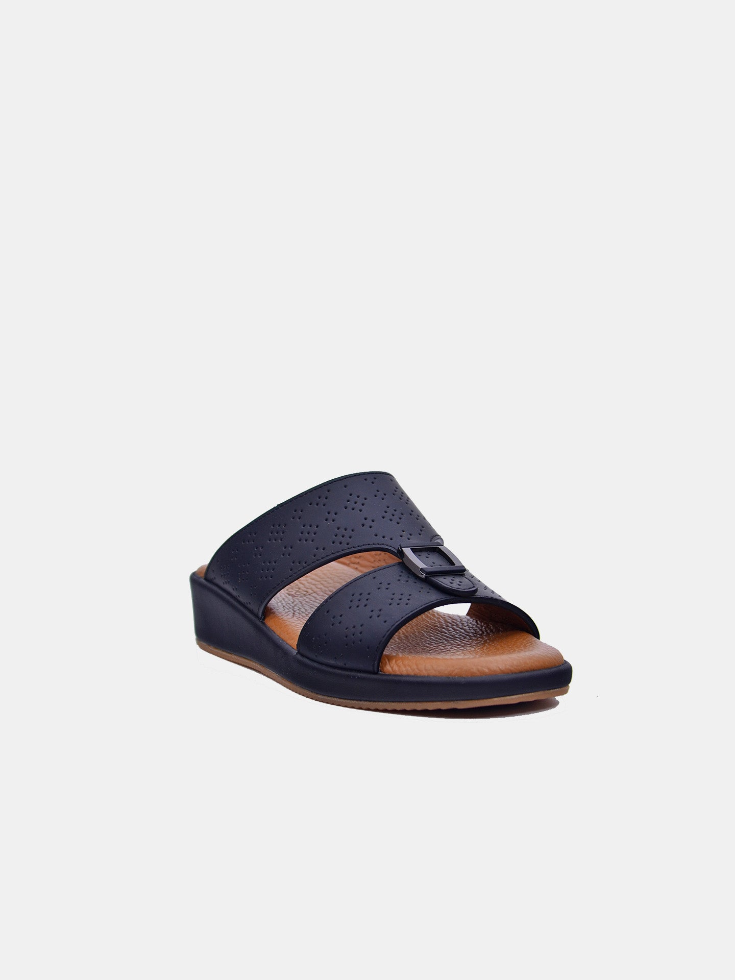 Barjeel Uno MSA-119 Boys Arabic Sandals #color_Black