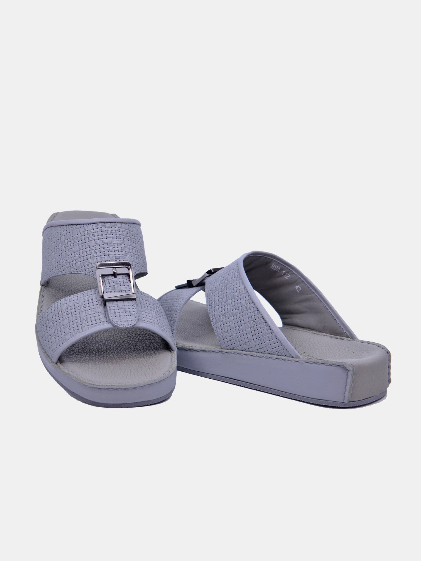 Barjeel Uno MSA-112 Men's Arabic Sandals #color_Gray