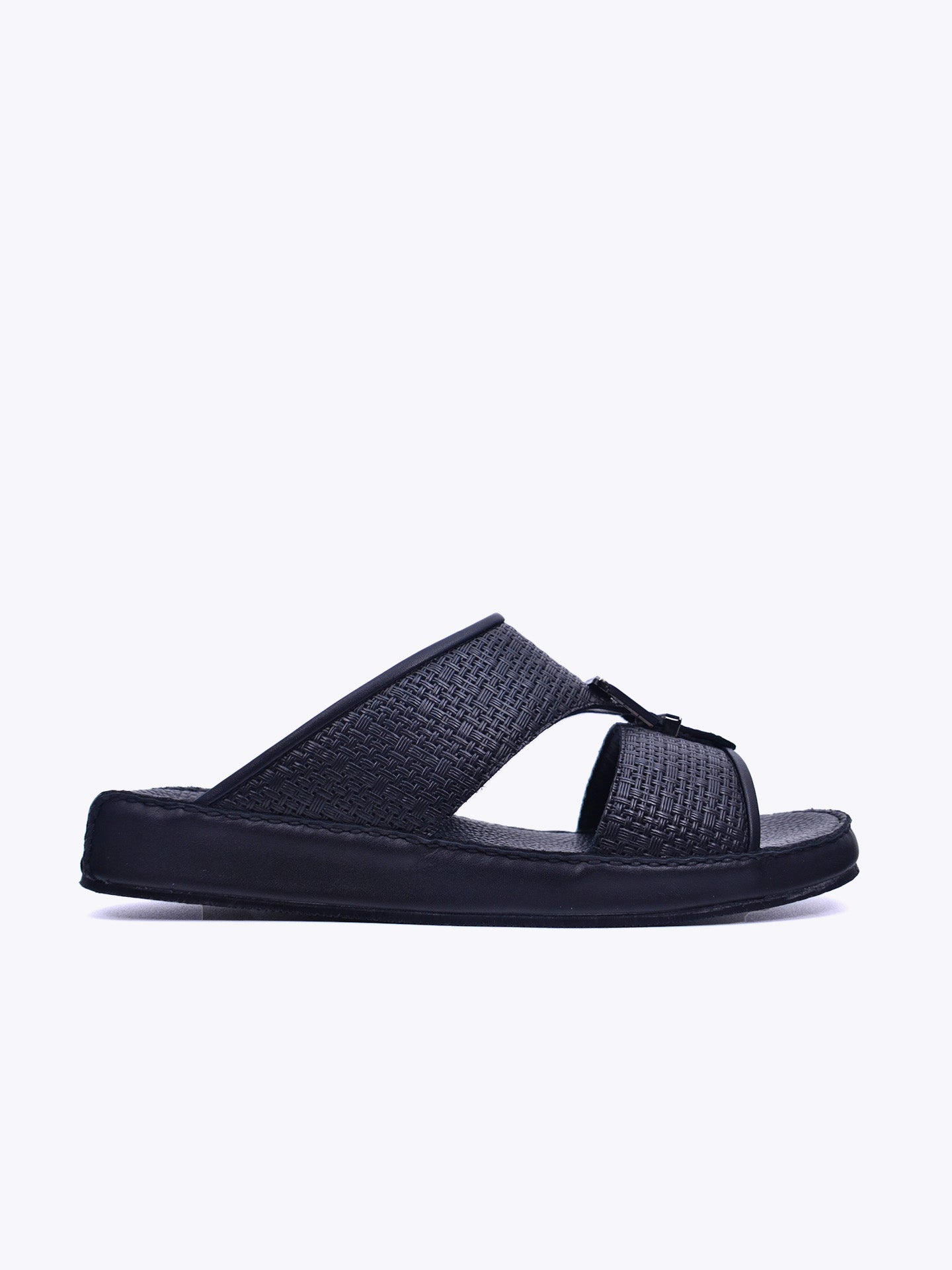 Barjeel Uno MSA-112 Men's Arabic Sandals #color_Black