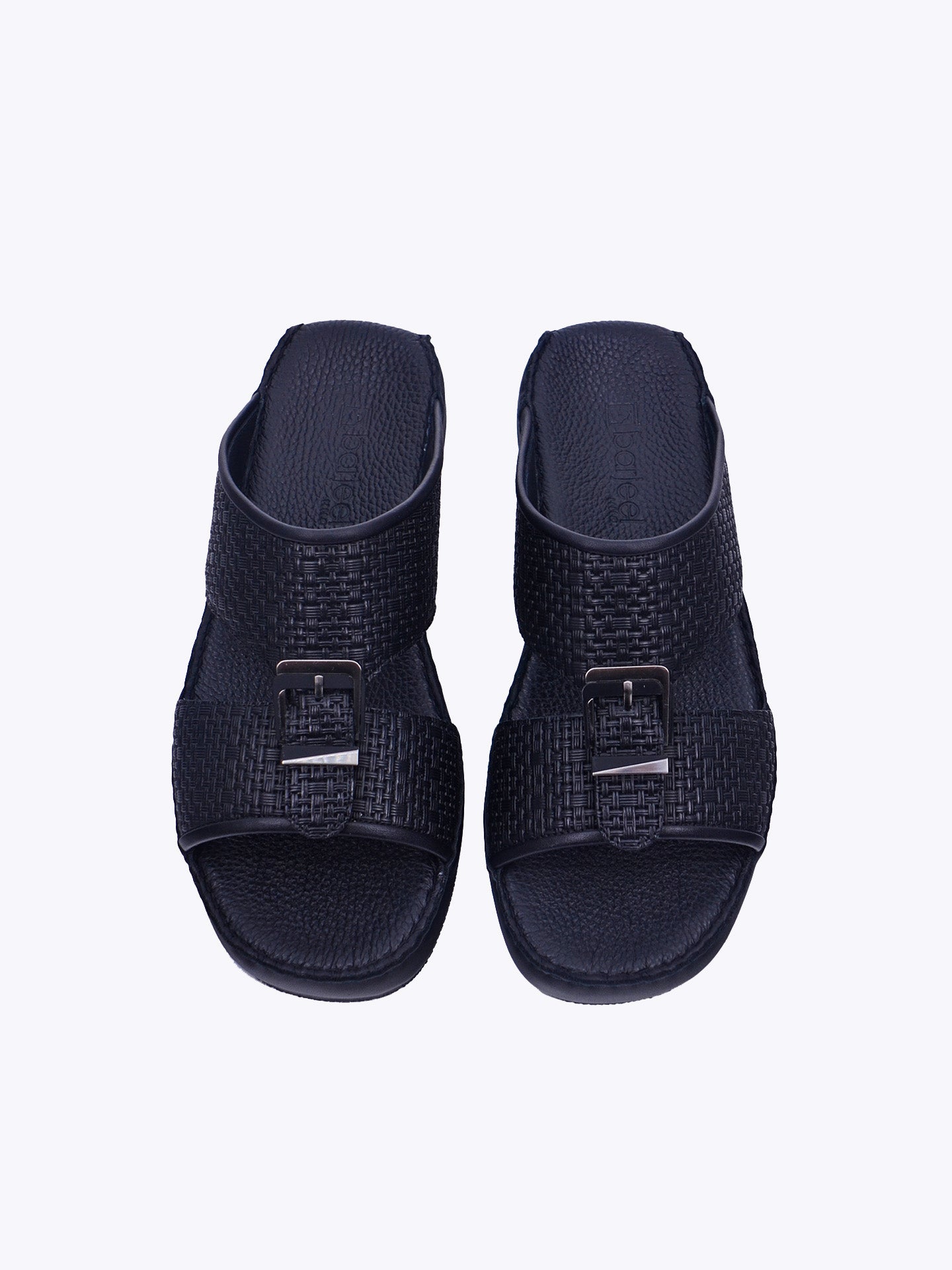 Barjeel Uno MSA-112 Men's Arabic Sandals #color_Black