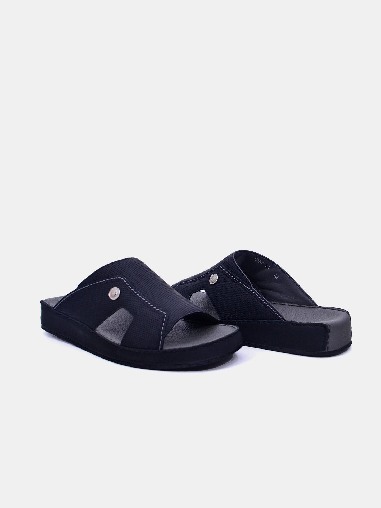 Barjeel Uno C357-21 Men's Arabic Sandals #color_Black