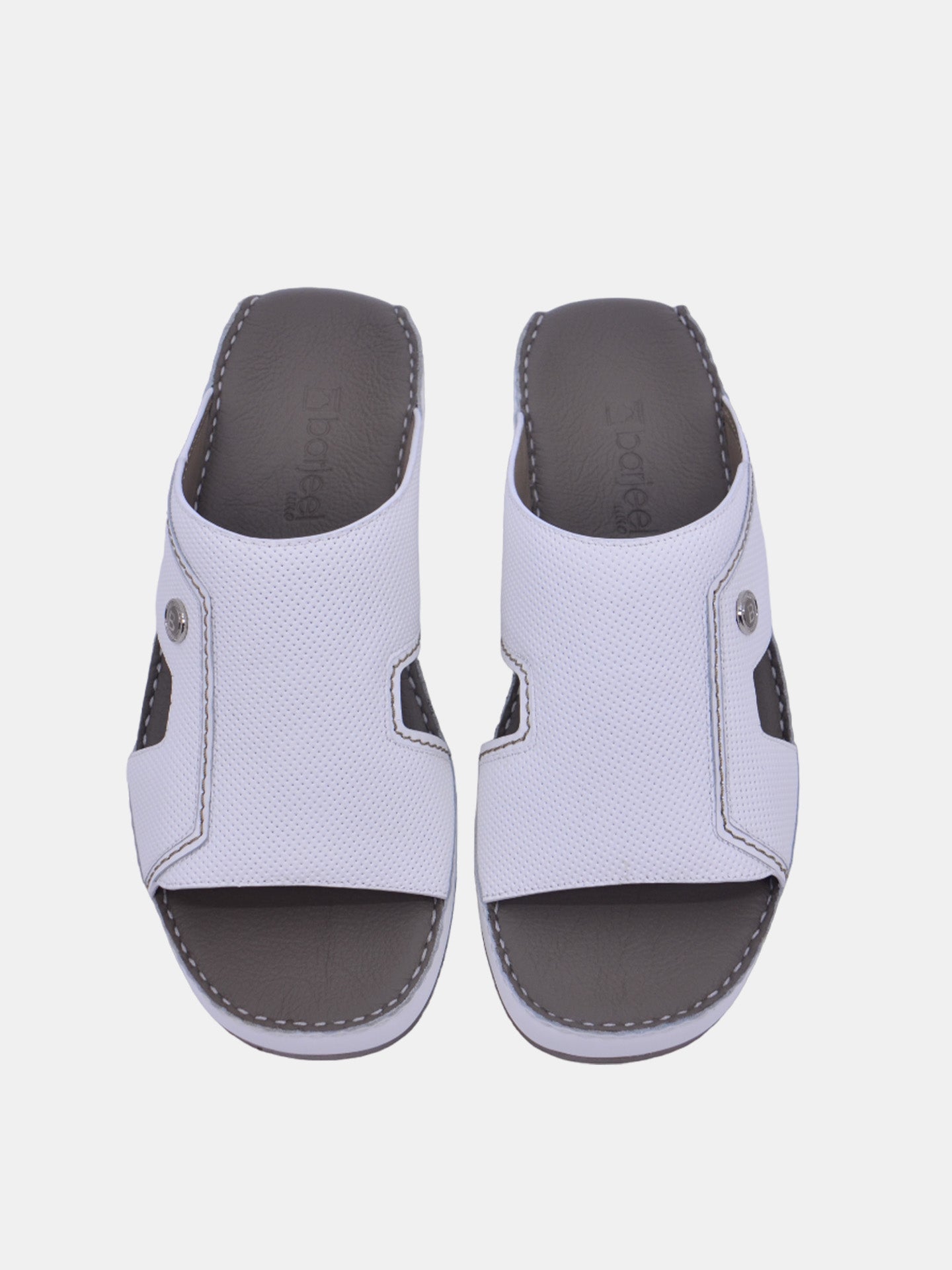Barjeel Uno C357-21 Men's Arabic Sandals #color_White