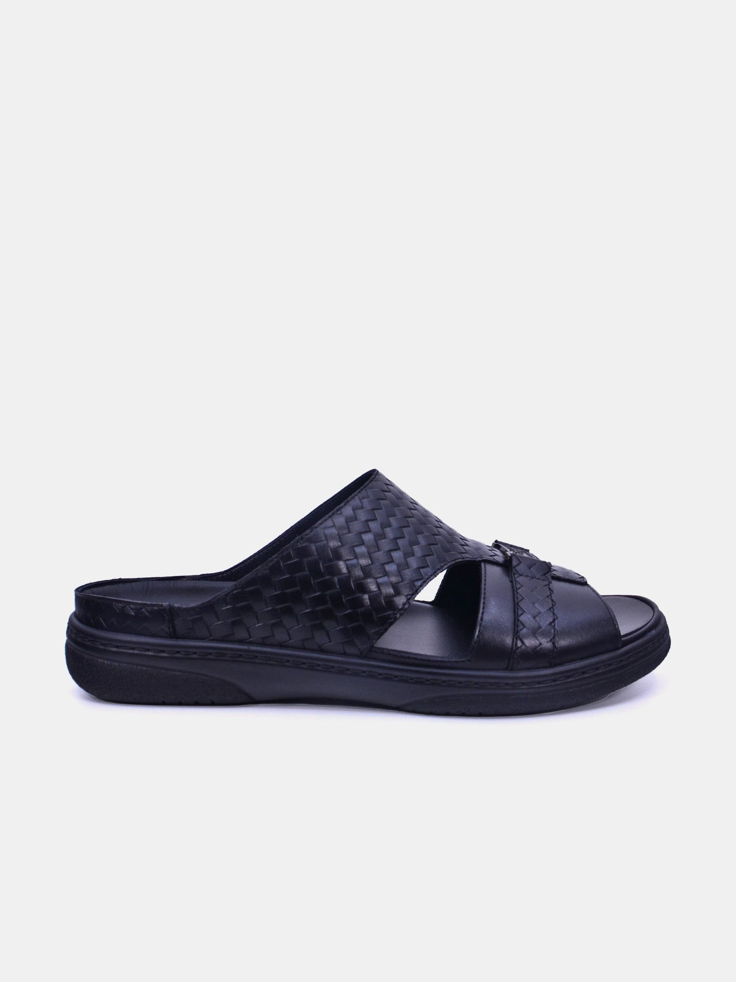 Barjeel Uno 2372 Men's Arabic Sandals #color_Black