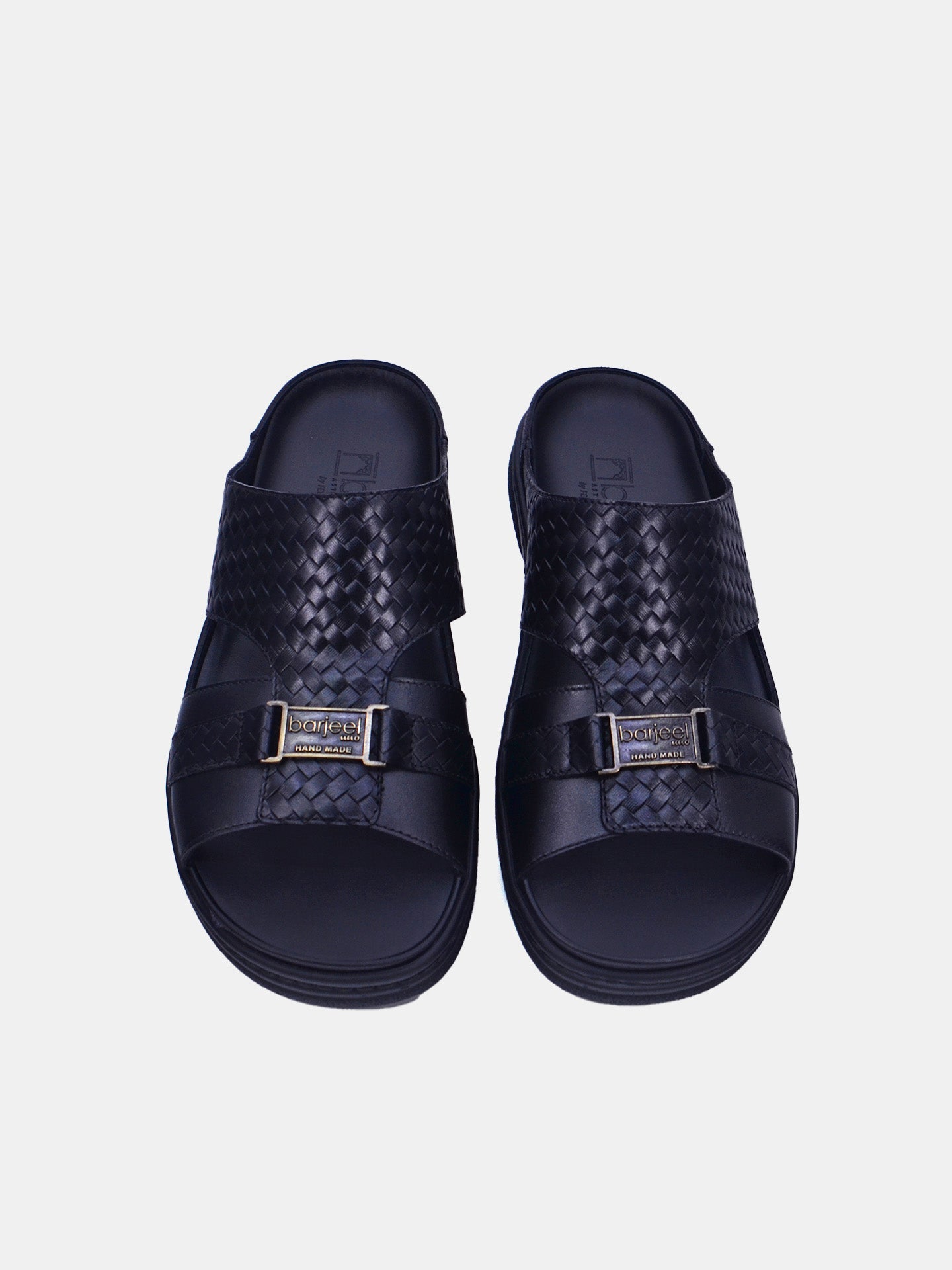 Barjeel Uno 2372 Men's Arabic Sandals #color_Black