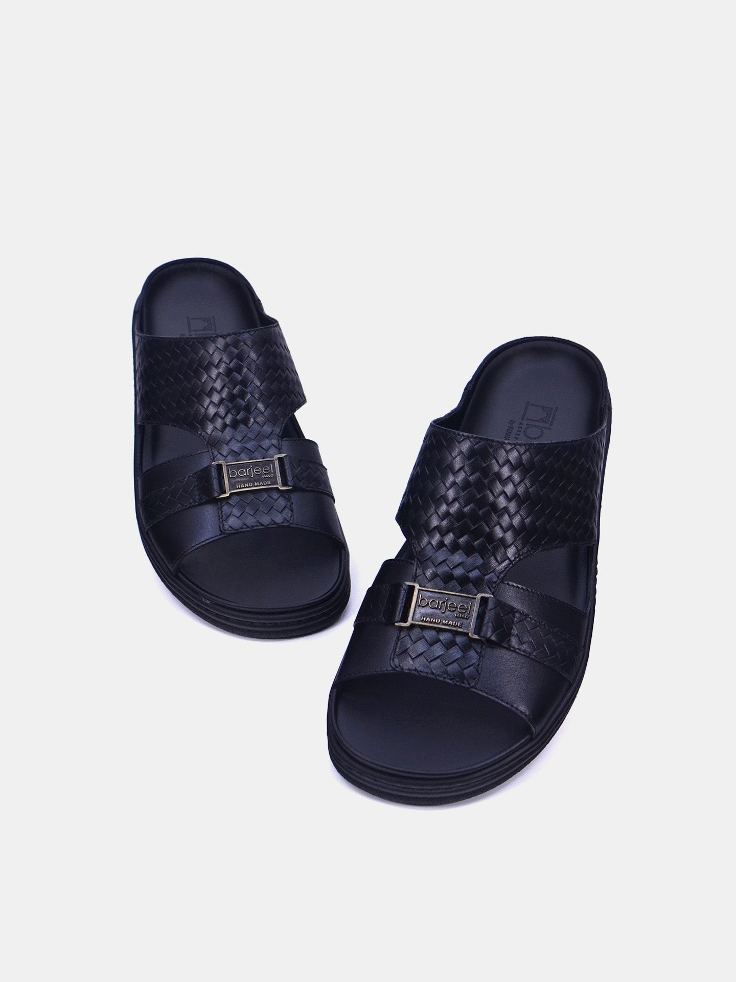 Barjeel Uno 2372 Men's Arabic Sandals #color_Black