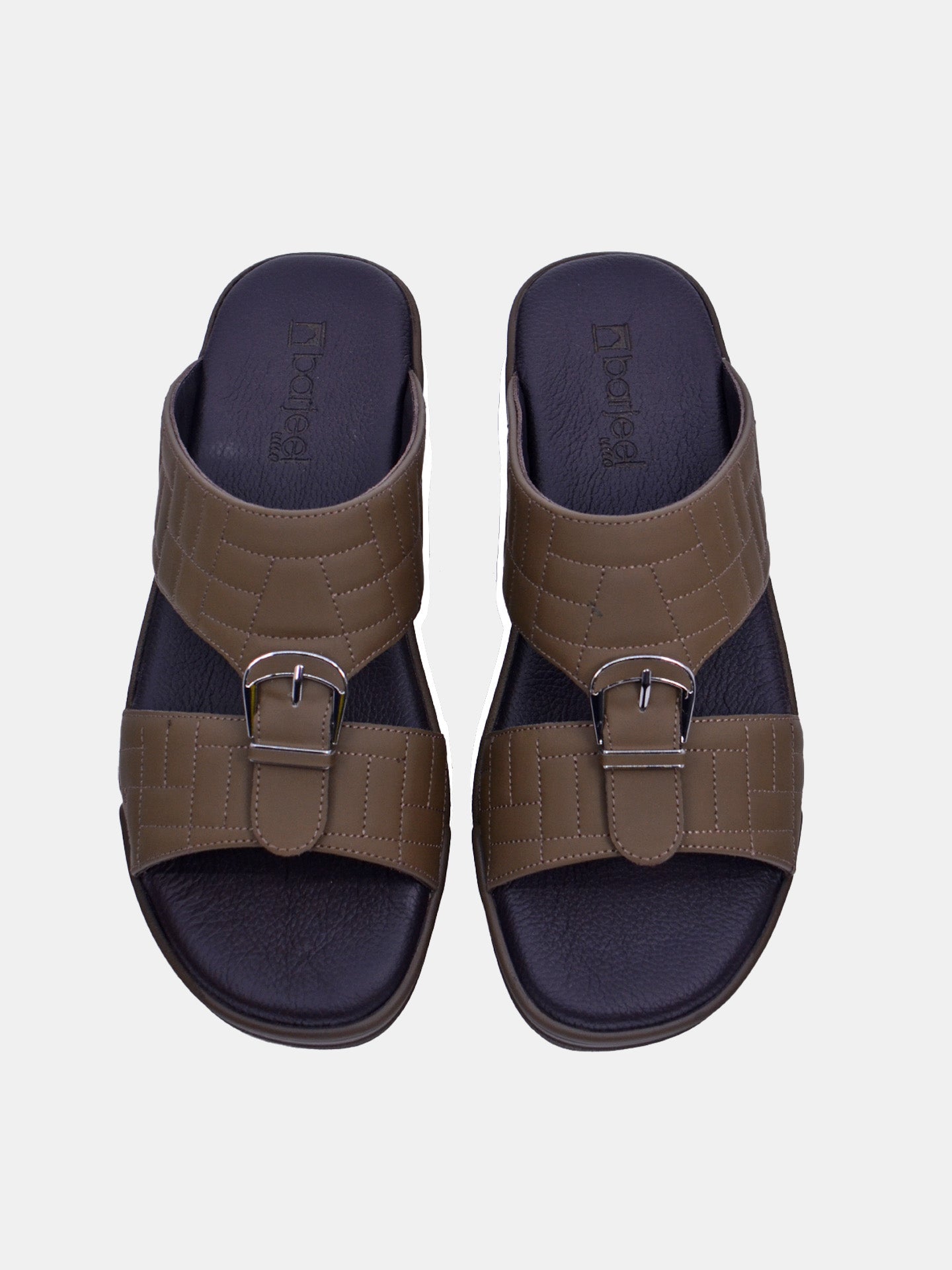 Barjeel Uno SP-115 Men's Arabic Sandals #color_Brown