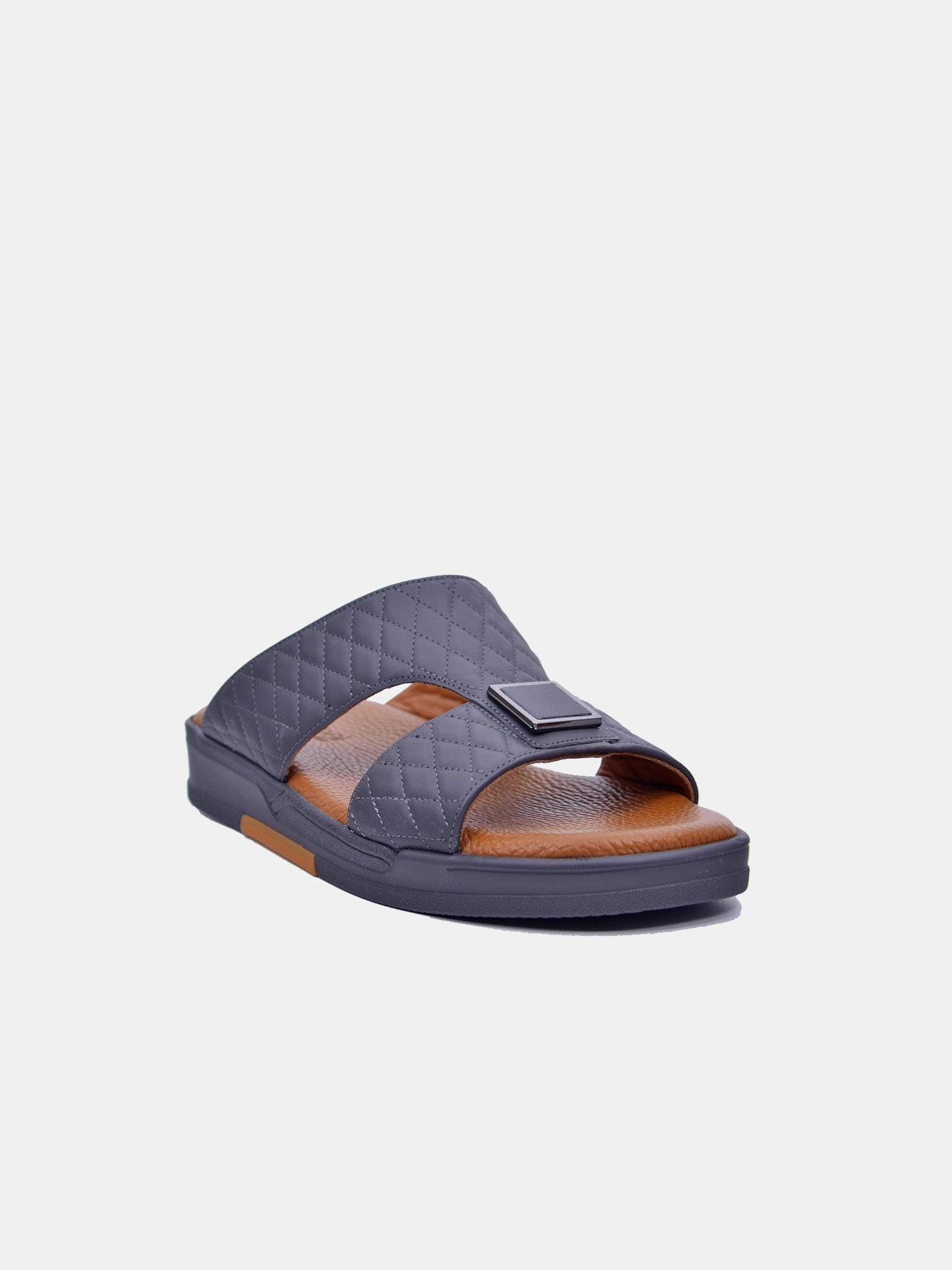 Barjeel Uno MSA-120 Men's Arabic Sandals #color_Gray