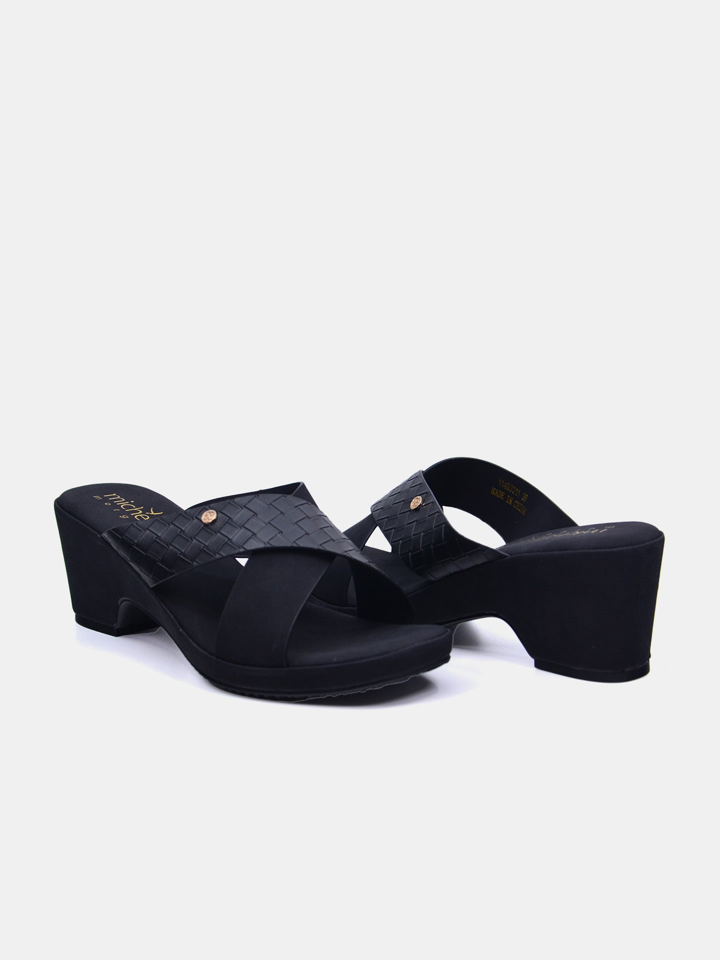 Michelle Morgan 114RJ211 Women's Heeled Sandals #color_Black