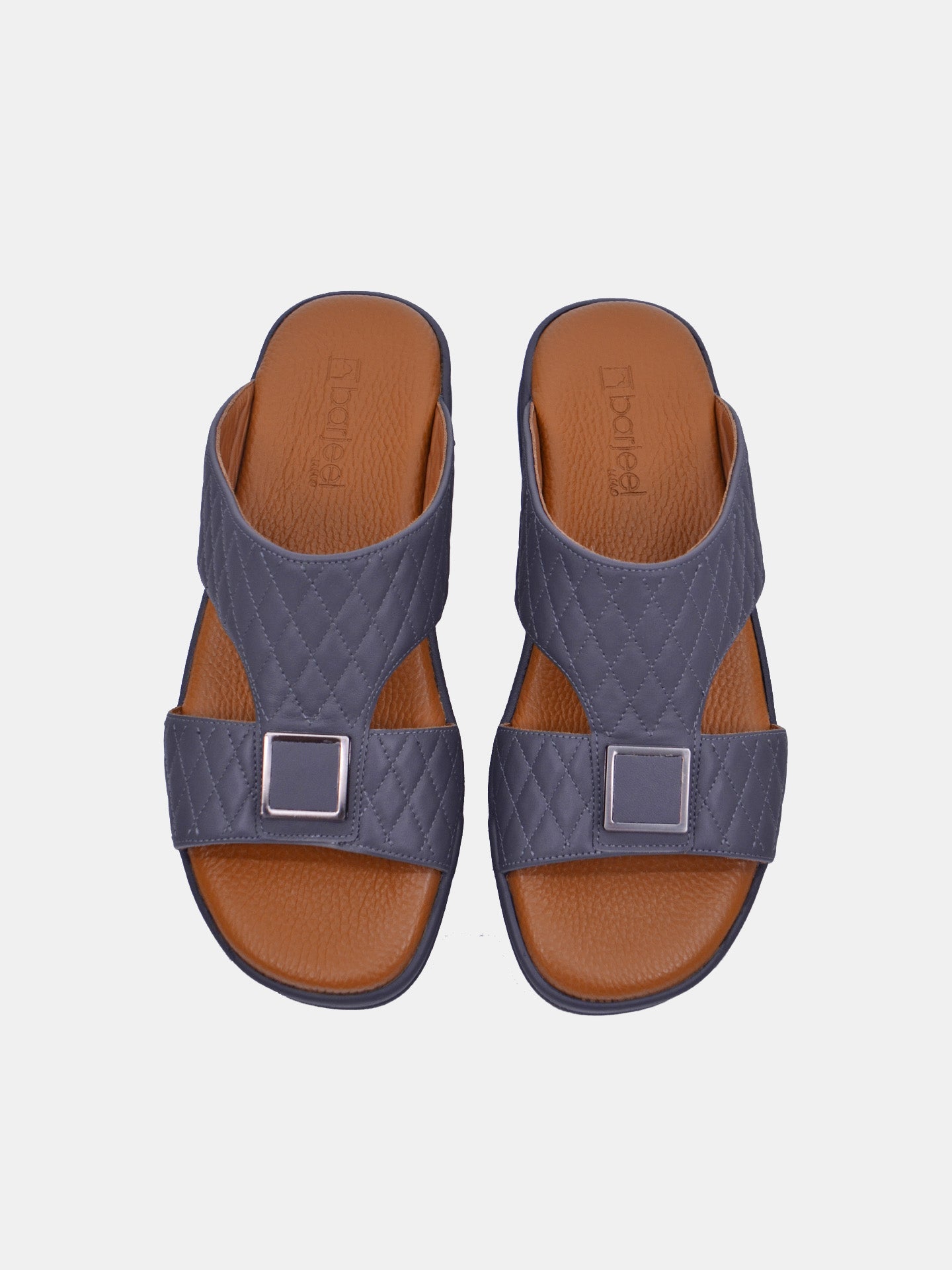 Barjeel Uno MSA-120 Men's Arabic Sandals #color_Gray