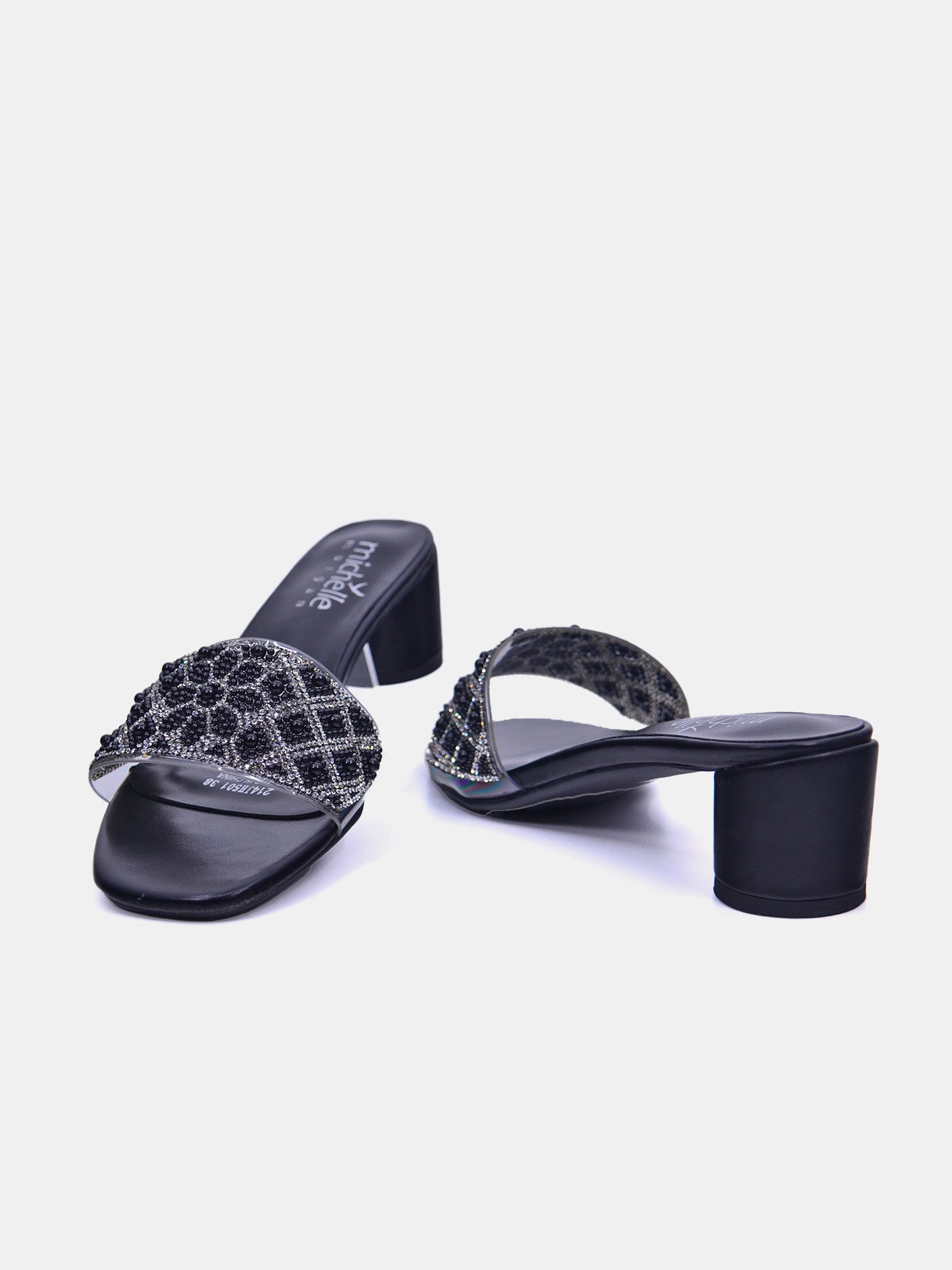 Michelle Morgan 214JH501 Women's Heeled Sandals #color_Black
