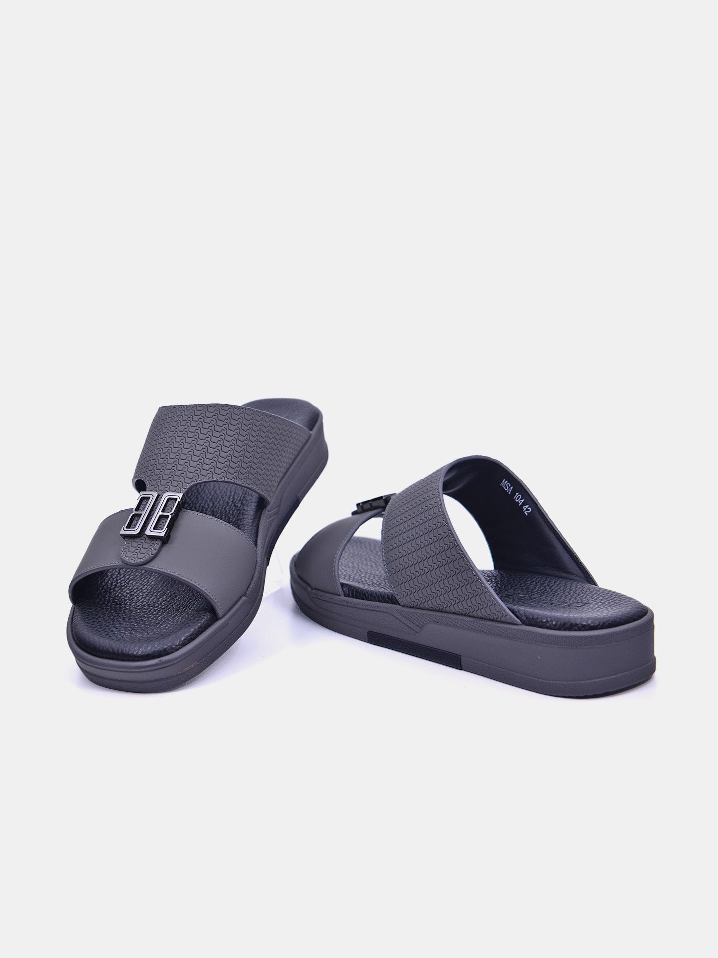 Barjeel Uno MSA-104 Boys Arabic Sandals #color_Gray