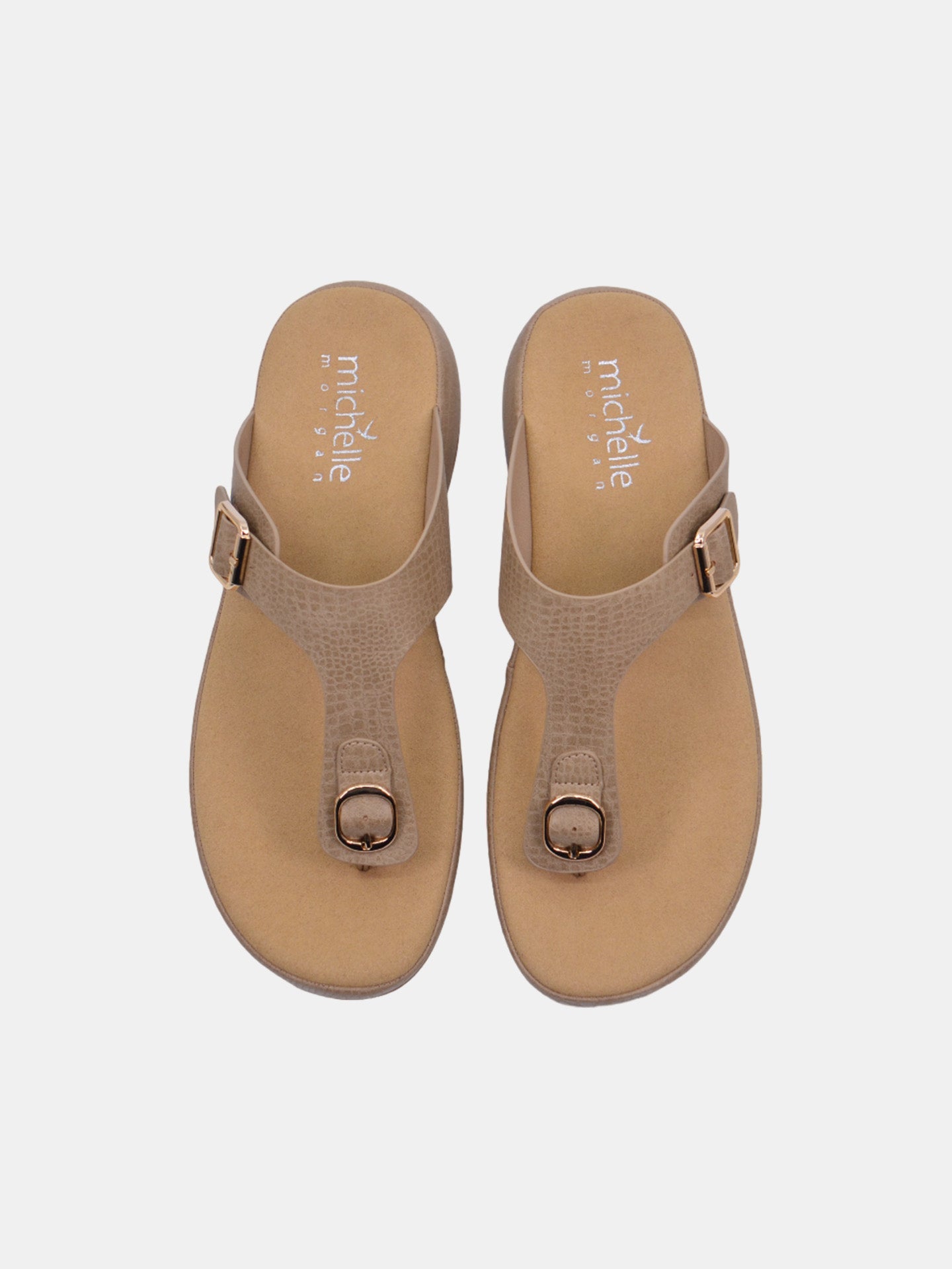 Michelle Morgan 114RL193 Women's Flat Sandals #color_Light Brown