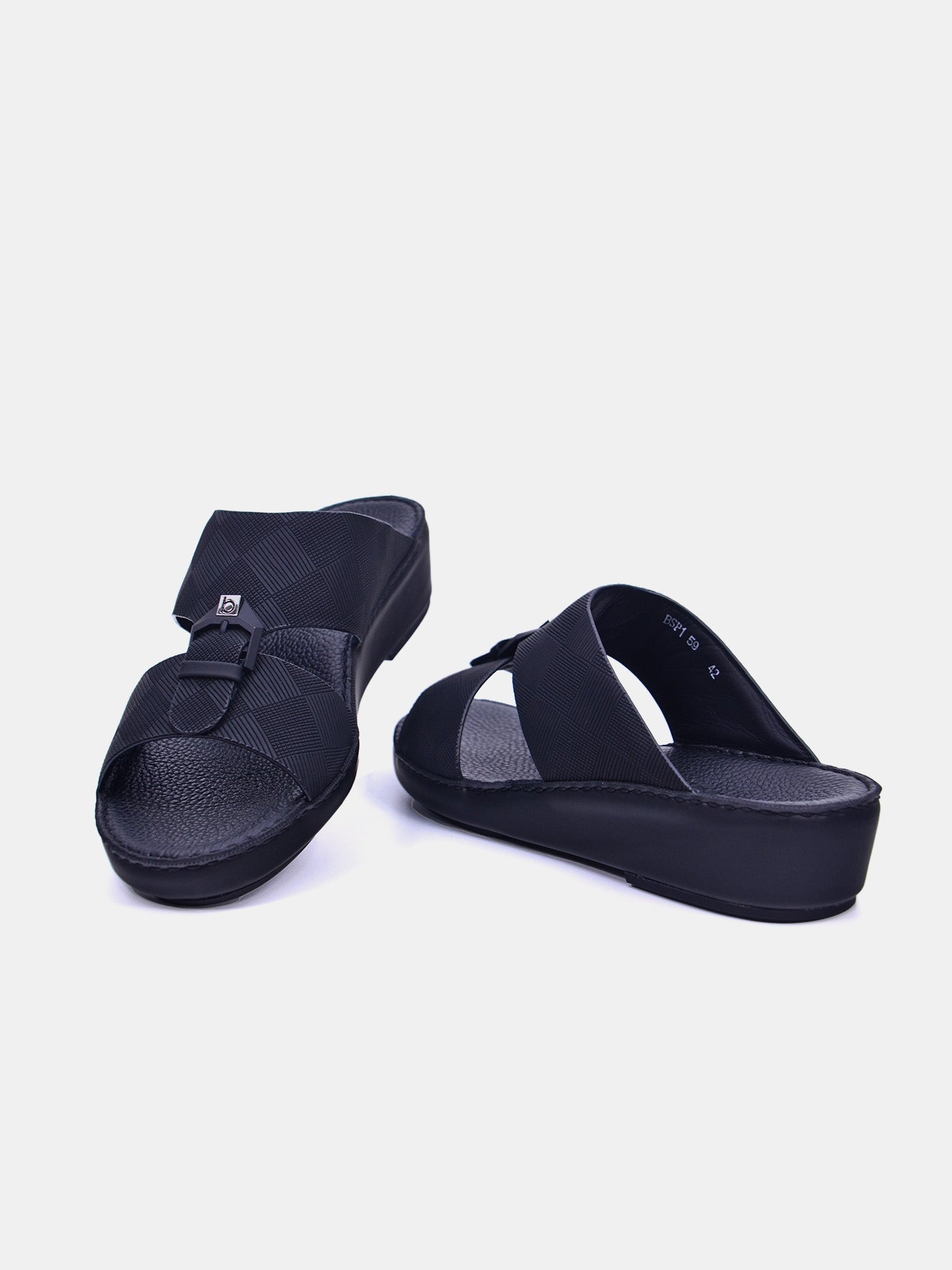 Barjeel Uno BSP1-59 Boys Arabic Sandals #color_Black