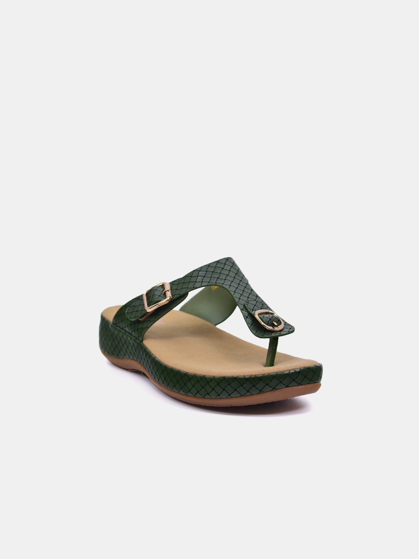 Michelle Morgan 114RL193 Women's Flat Sandals #color_Green