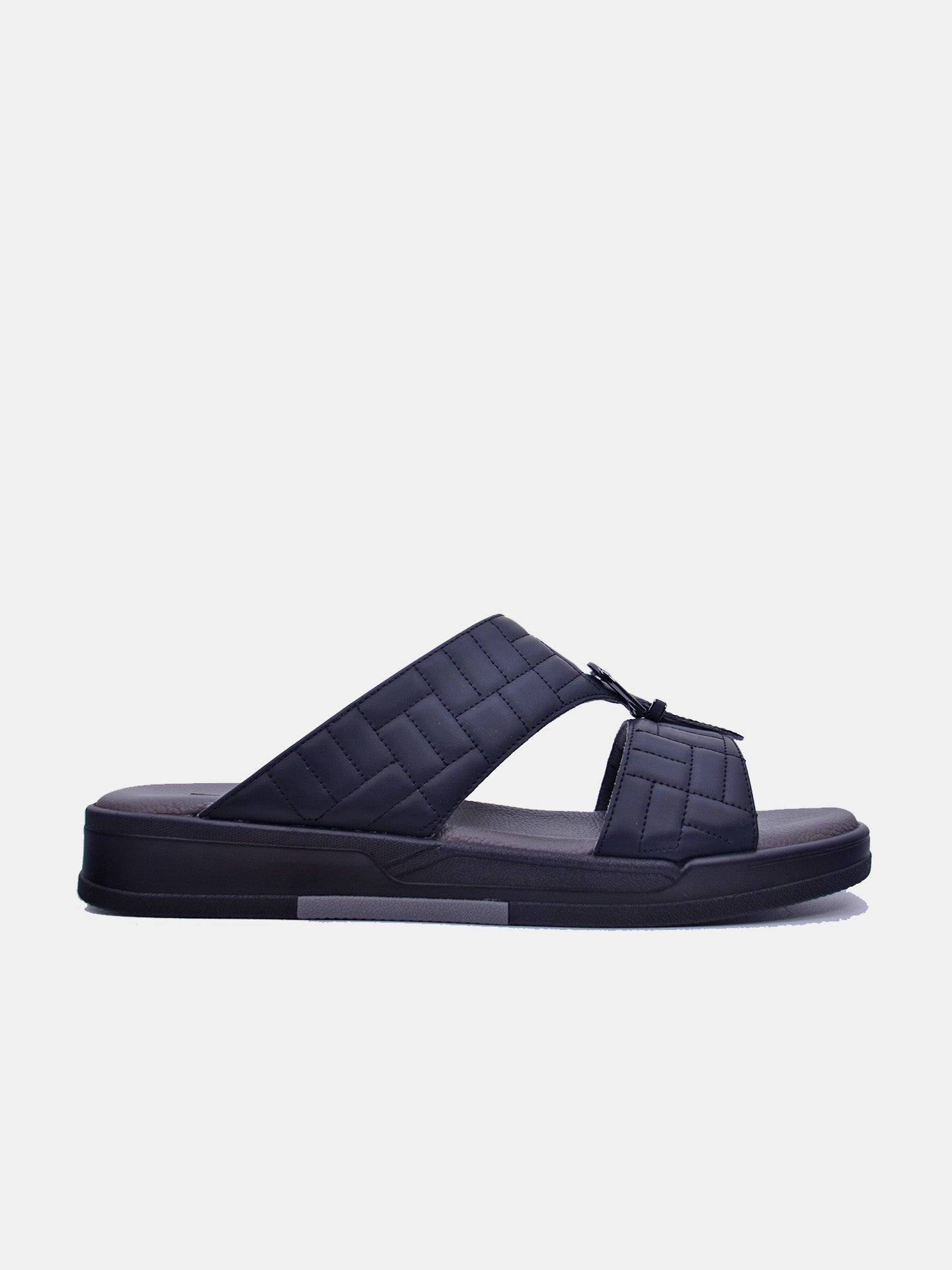 Barjeel Uno SP-115 Men's Arabic Sandals #color_Black