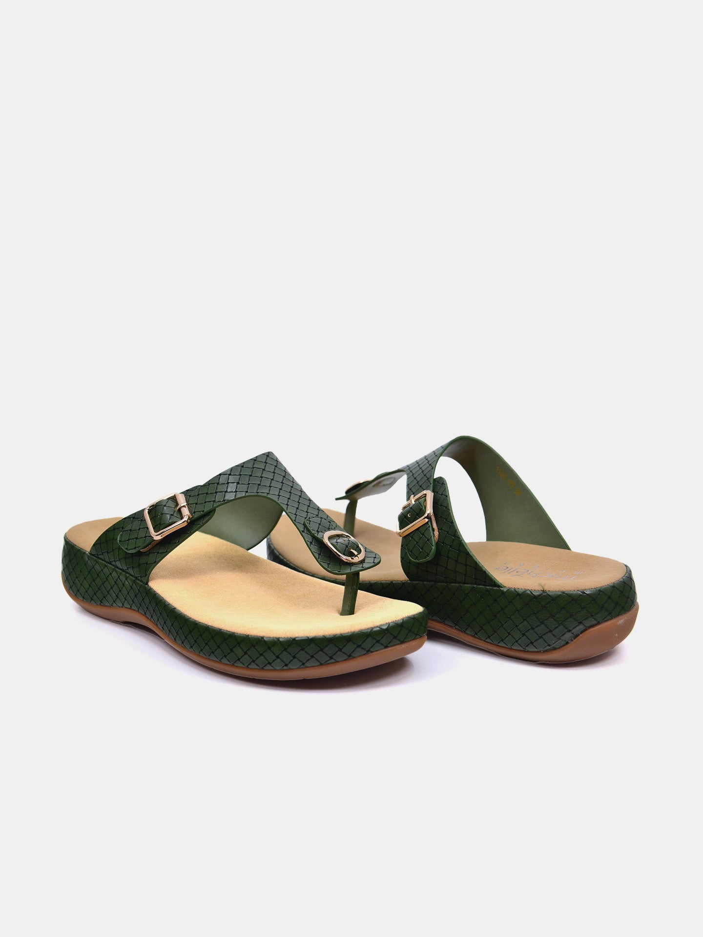 Michelle Morgan 114RL193 Women's Flat Sandals #color_Green