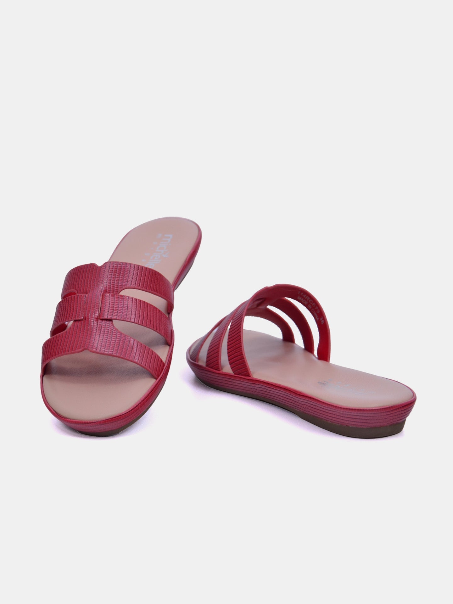 Michelle Morgan 114RC679 Women's Flat Sandals #color_Red