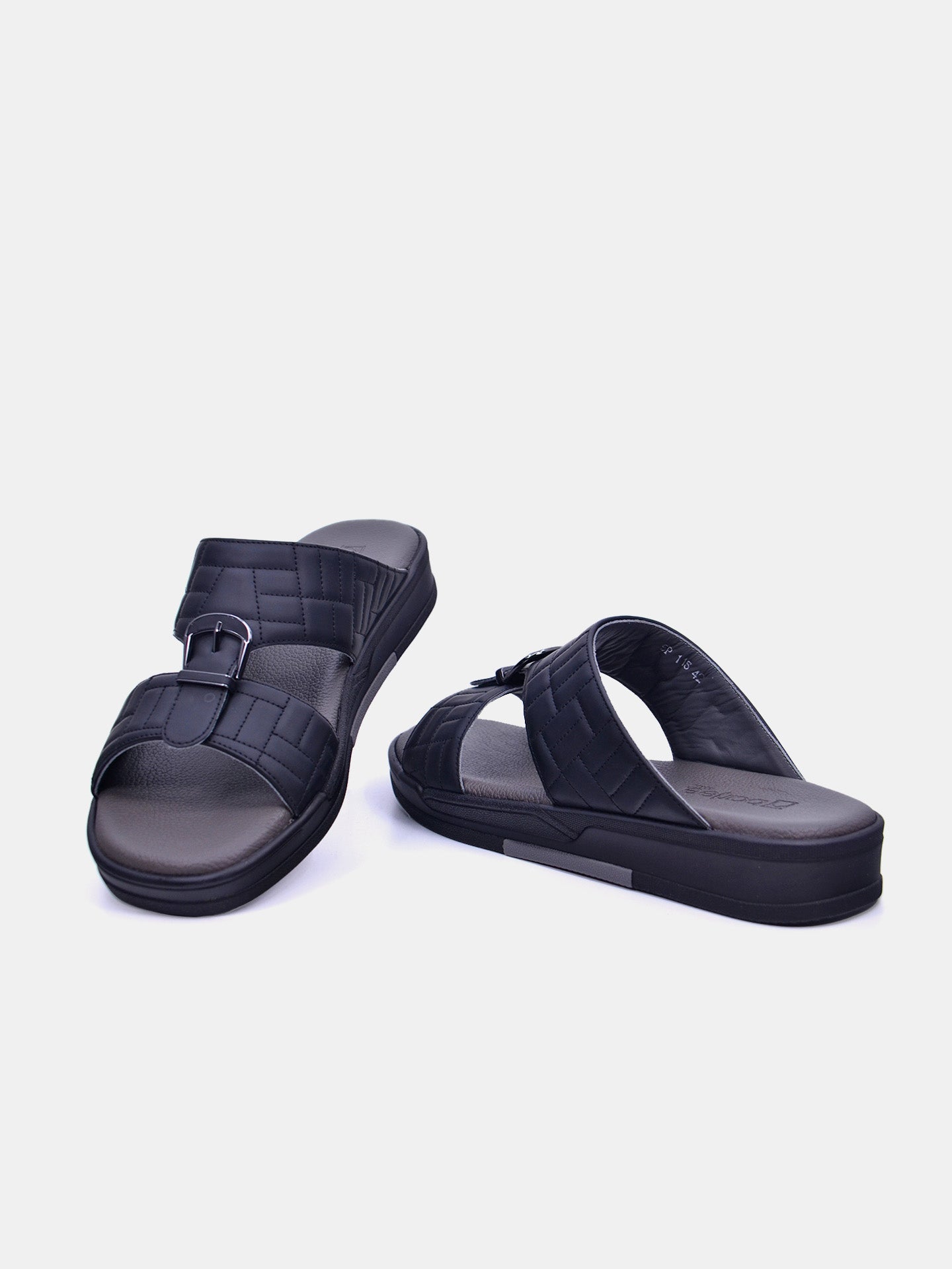 Barjeel Uno SP-115 Men's Arabic Sandals #color_Black