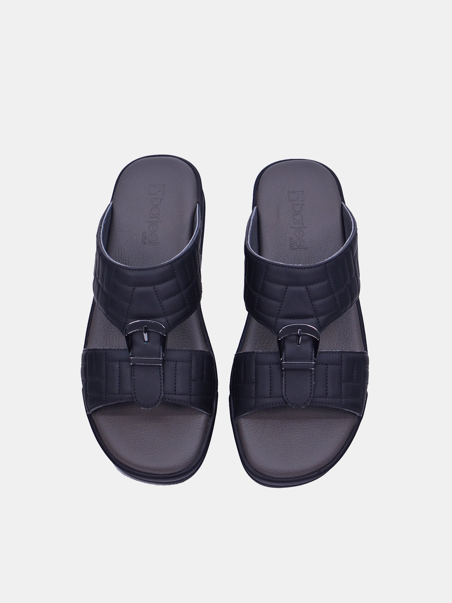 Barjeel Uno SP-115 Men's Arabic Sandals #color_Black