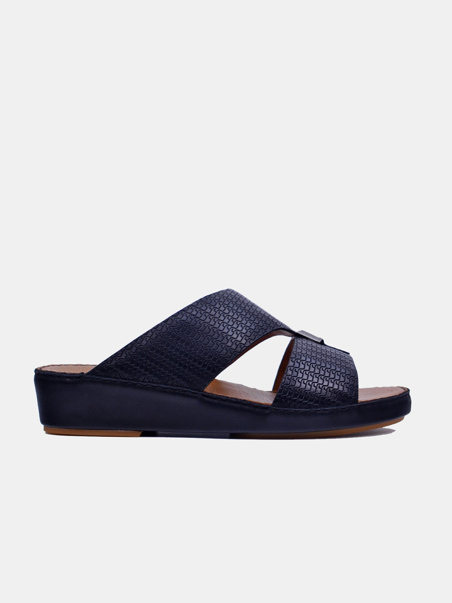 Barjeel Uno BSP1-54 Men's Arabic Sandals #color_Black