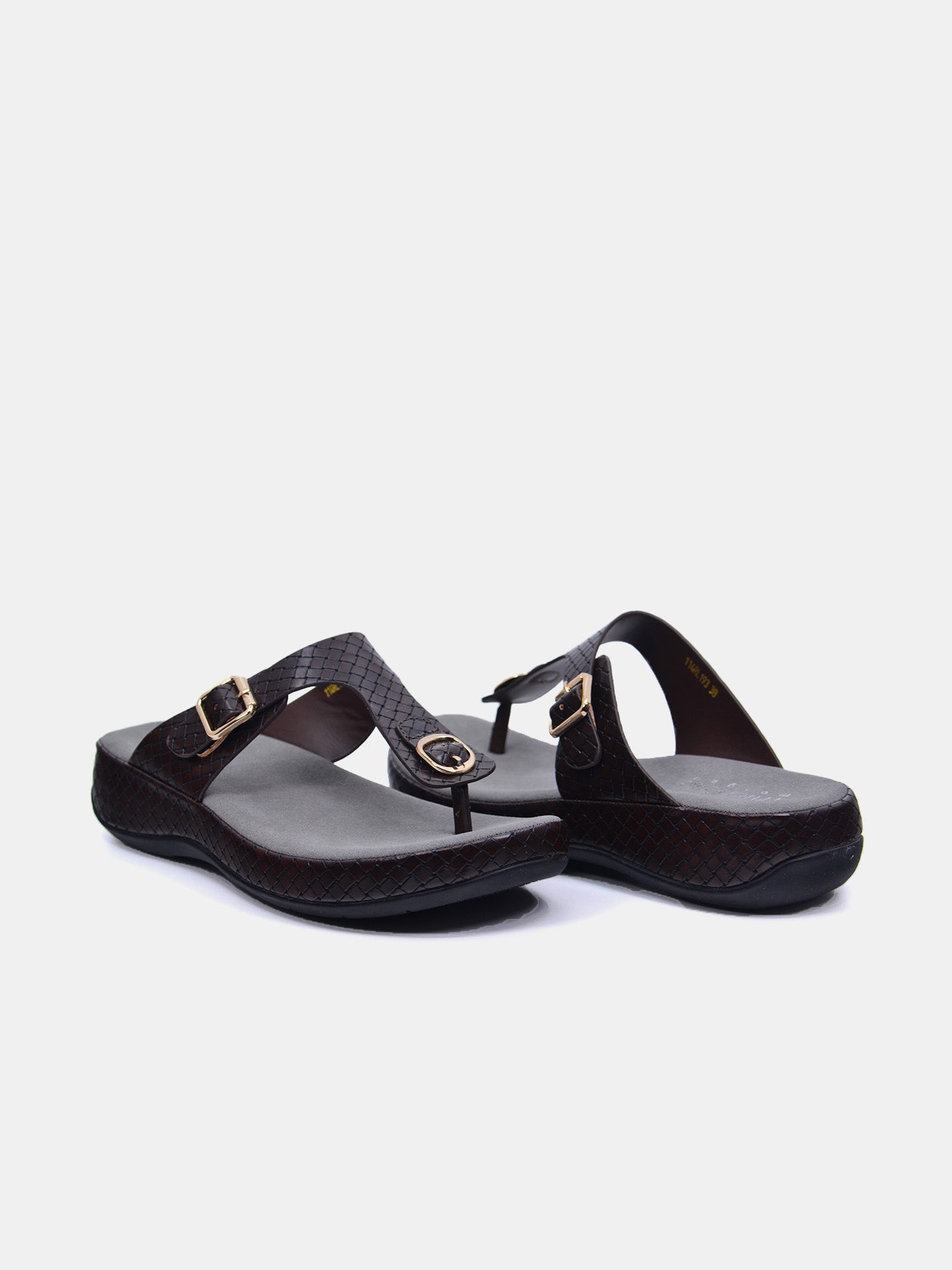 Michelle Morgan 114RL193 Women's Flat Sandals #color_Brown